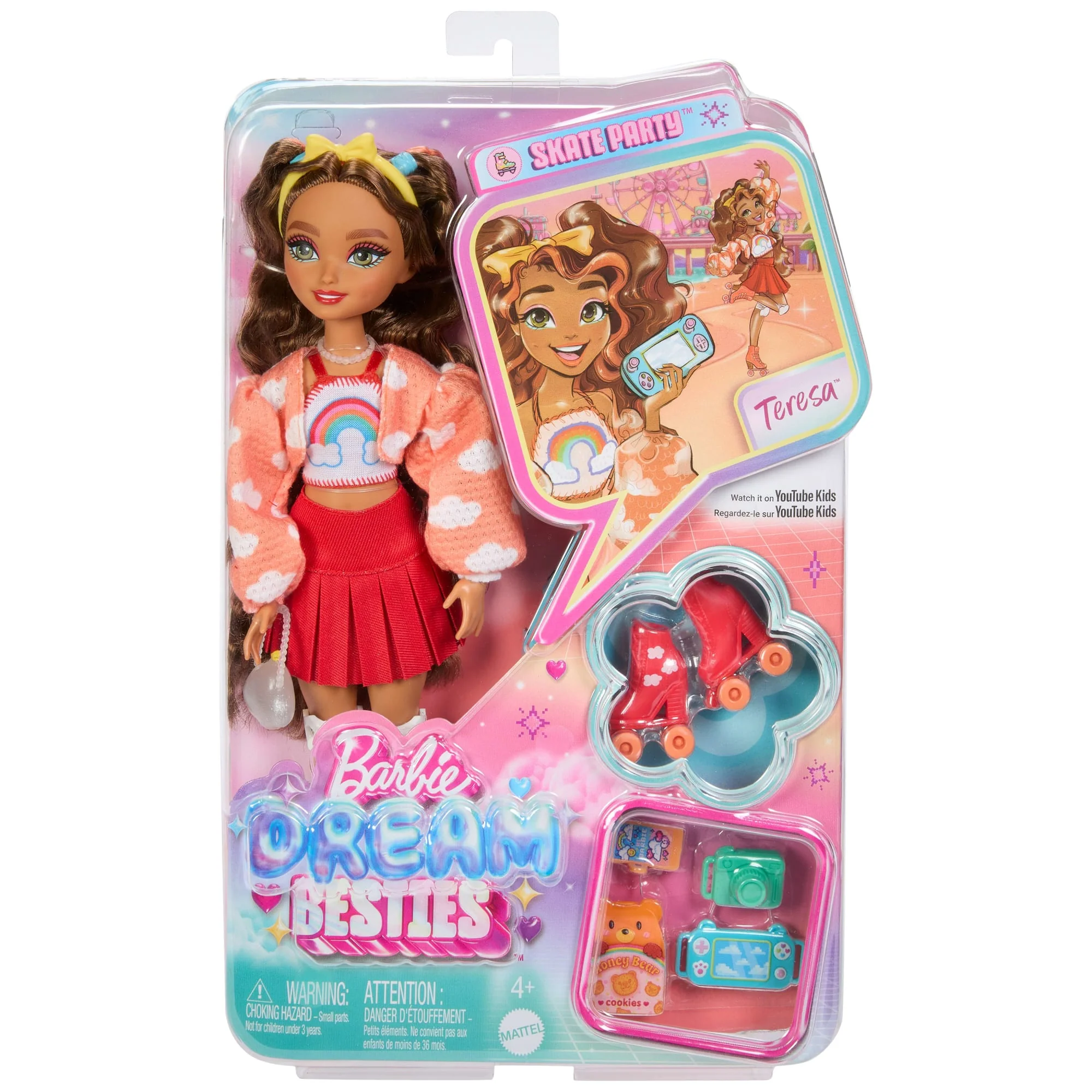 Rüya Arkadaşlar Patenci Barbie Teresa Bebek Ve Video Oyunu Temalı 9 Aksesuar - Image 6