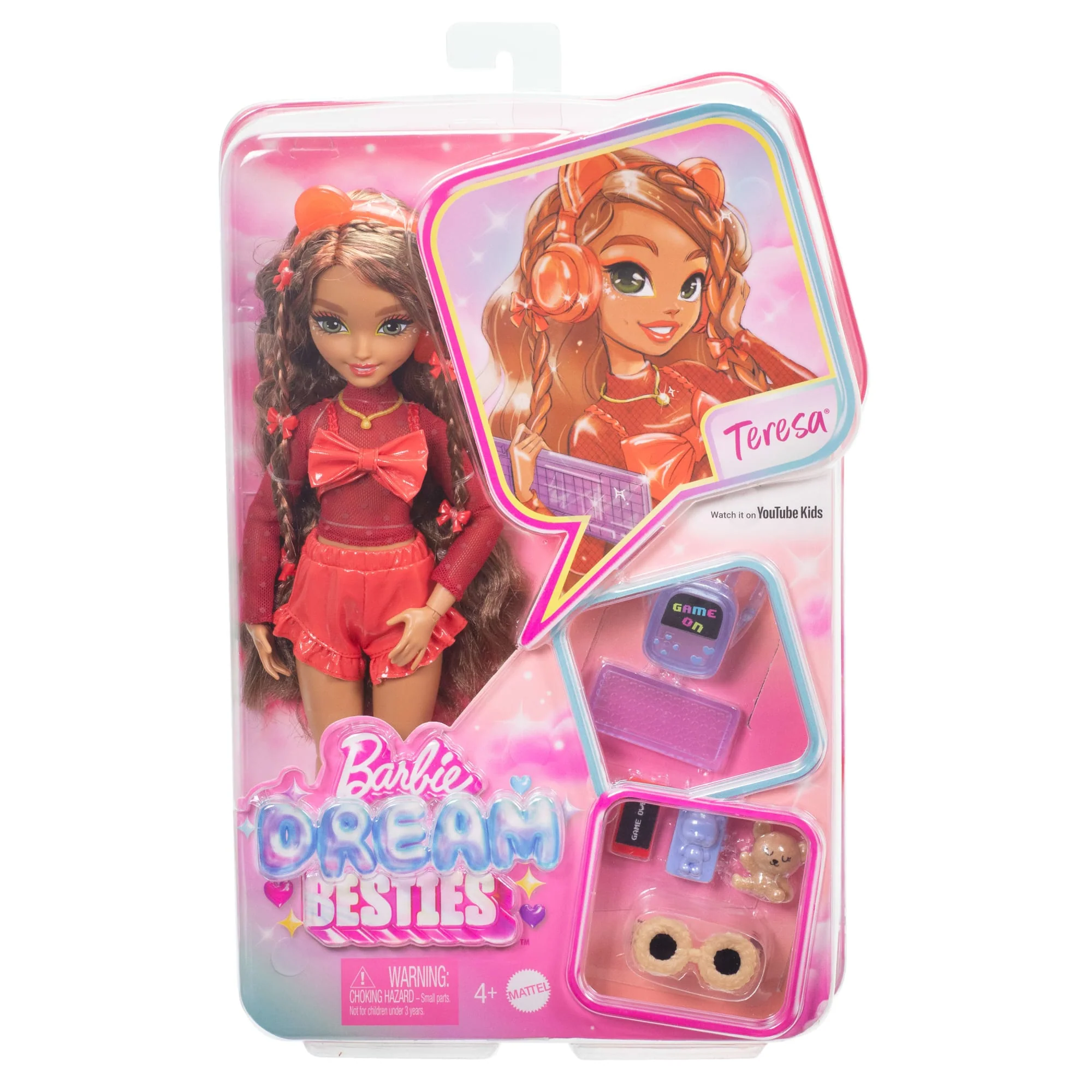 Barbie Dream Besties Teresa Modepuppe Mit Zubehör Zum Thema Videospiele, 10-Teilig - Image 6