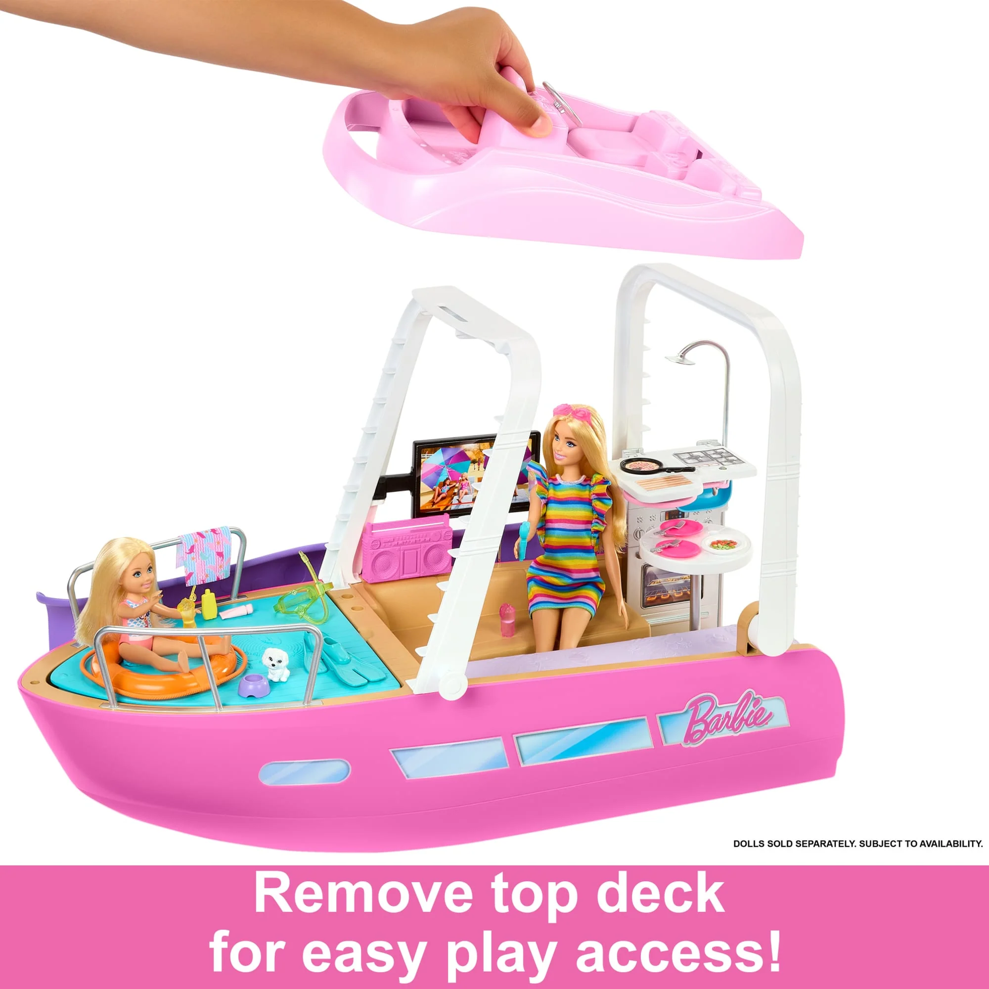 Barbie Dream Boat Playset With Pool, Slide And 20+ Accessories - Image 3
