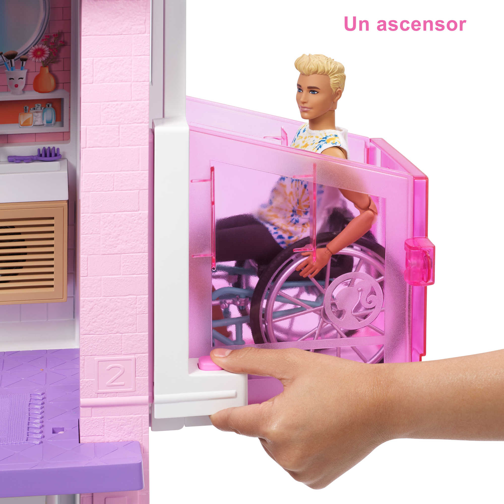 Barbie Dreamhouse 2021 Día y noche Casa para muñecas de juguete de 3 plantas con accesorios - Image 5
