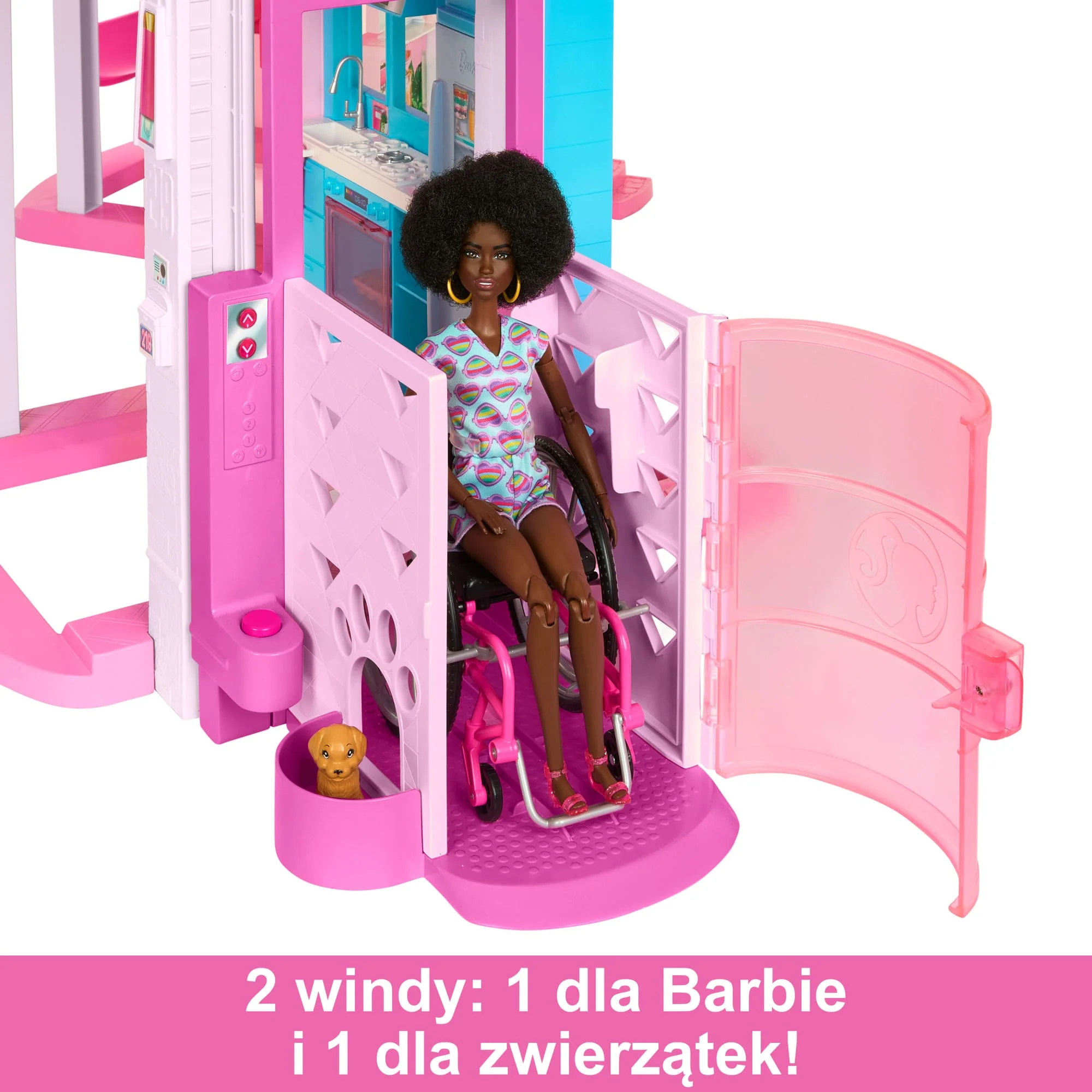 Barbie Dreamhouse Dom Marzeń Domek dla lalek z wysoką zjeżdżalnią - Image 5