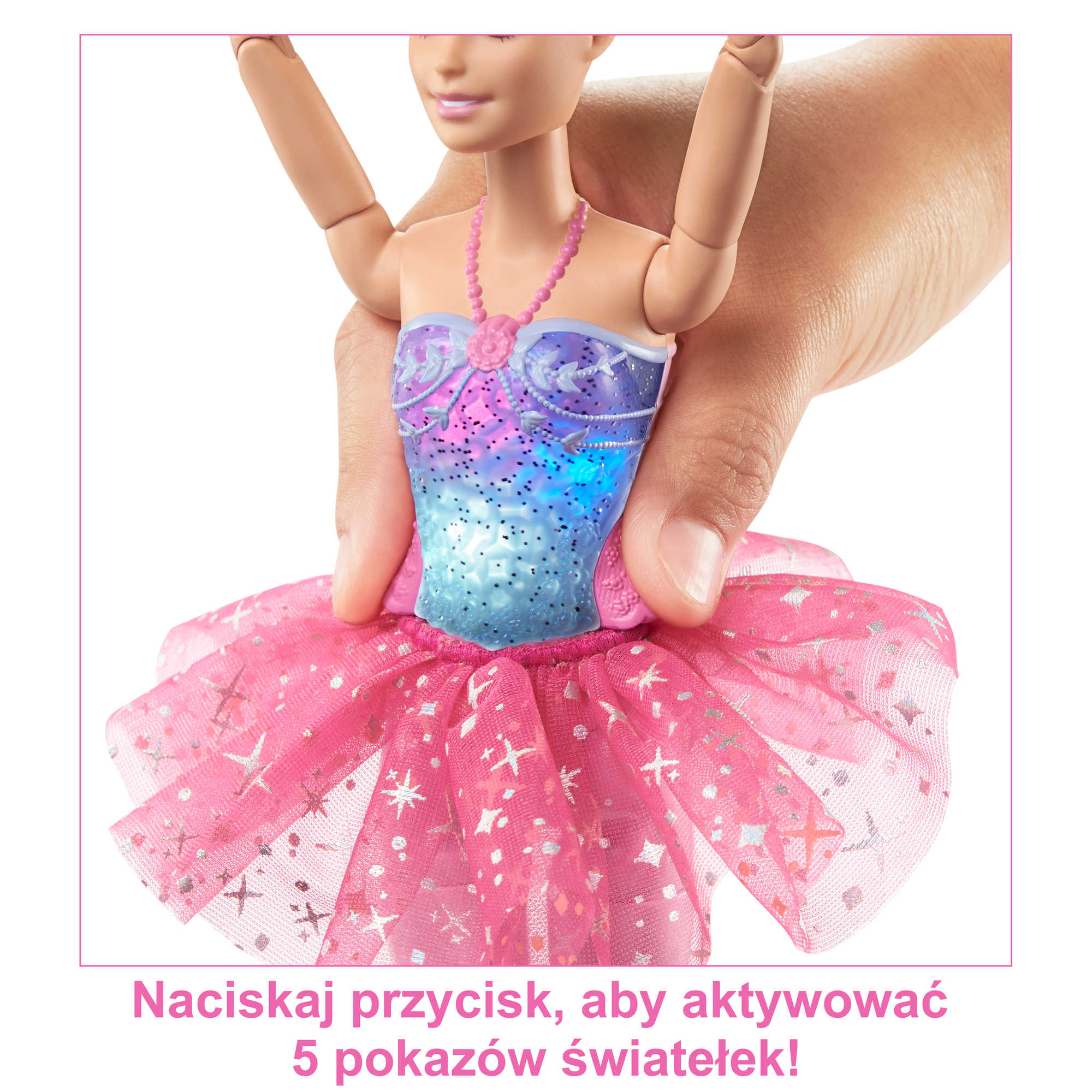 Barbie Baletnica Magiczne światełka Lalka Blondynka - Image 4