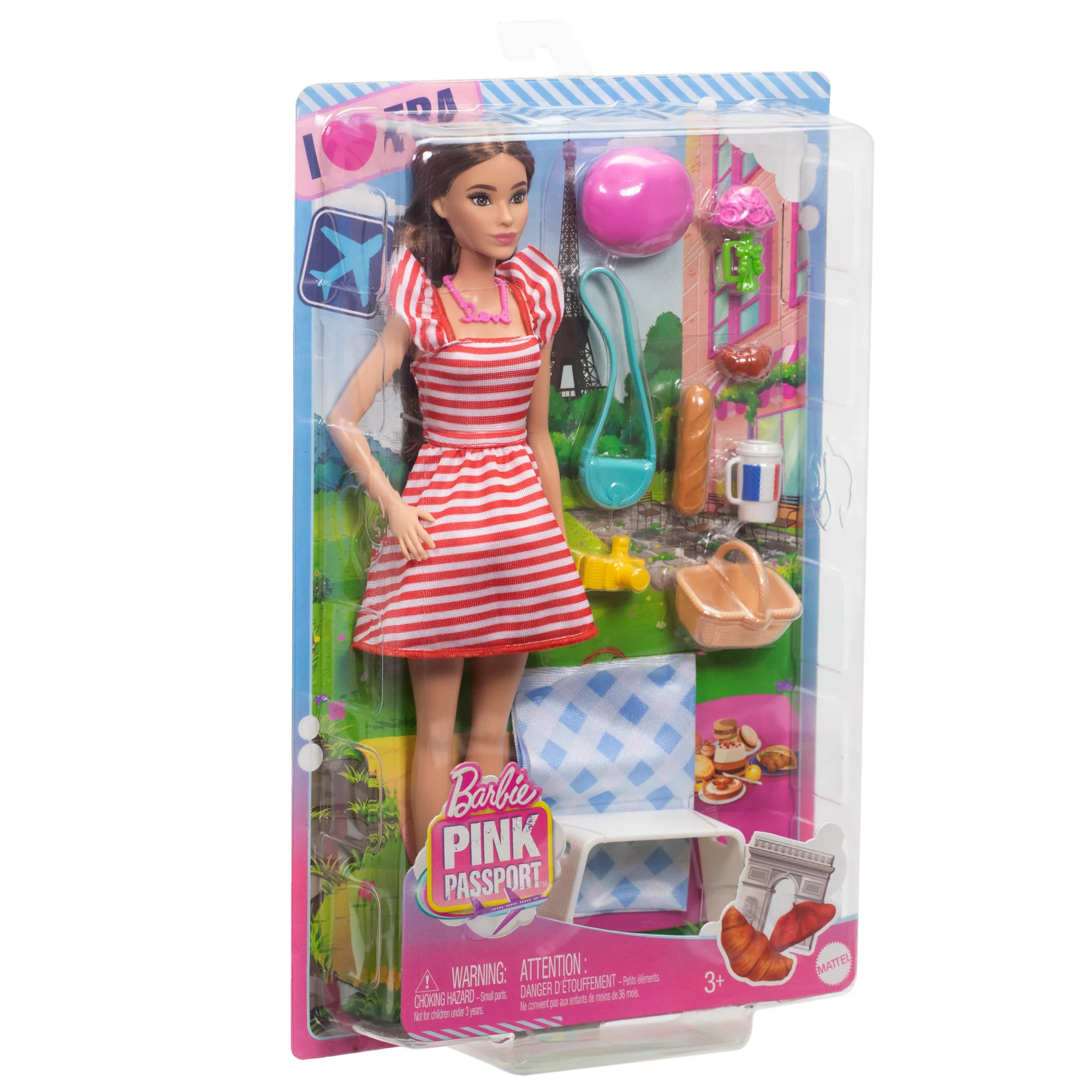 Barbie Dünyayı Geziyoruz Paris Macerası Bebek Seti, Kıyafeti Ve Piknik Aksesuarlarıyla Kahverengi Saçlı Bebek - Image 6