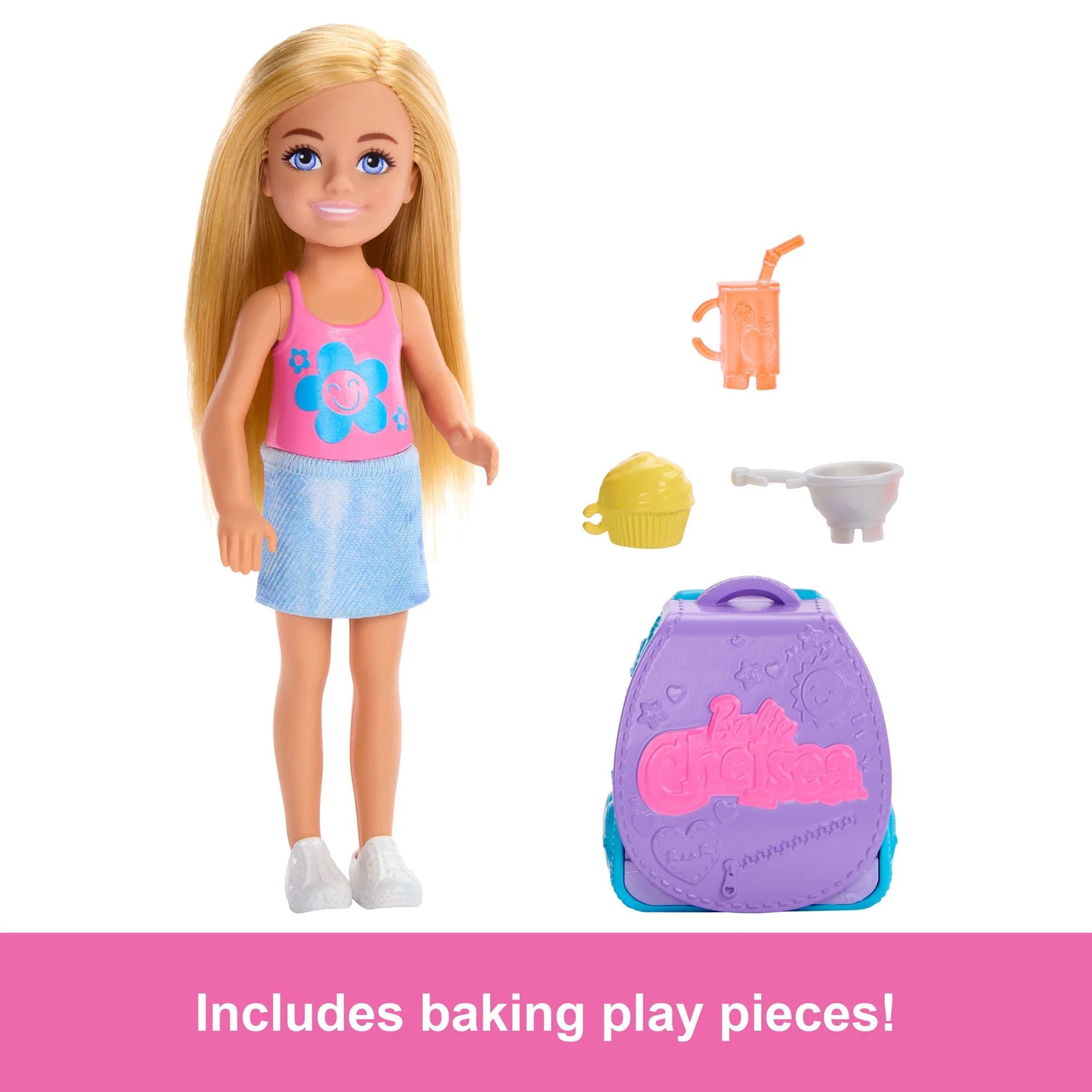 Barbie Family & Friends Chelsea Cupcake Baking Backpack Chelsea Doll And Accessories, Backpack With Cupcake Play Piece - Image 4