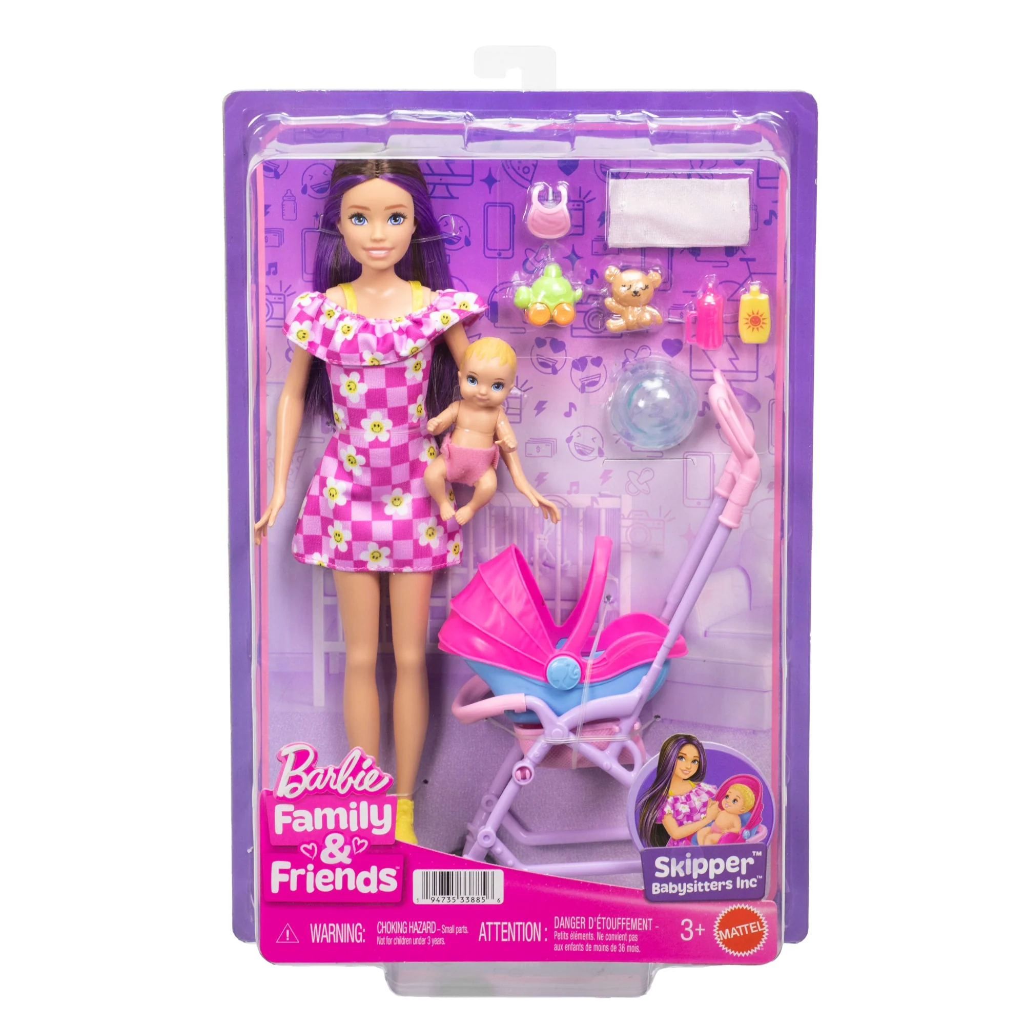 Barbie Skipper Babysitters Inc. Spielset Mit Skipper-Puppe, Baby-Puppe, Kinderwagen Und 7 Zubehörteilen - Image 6