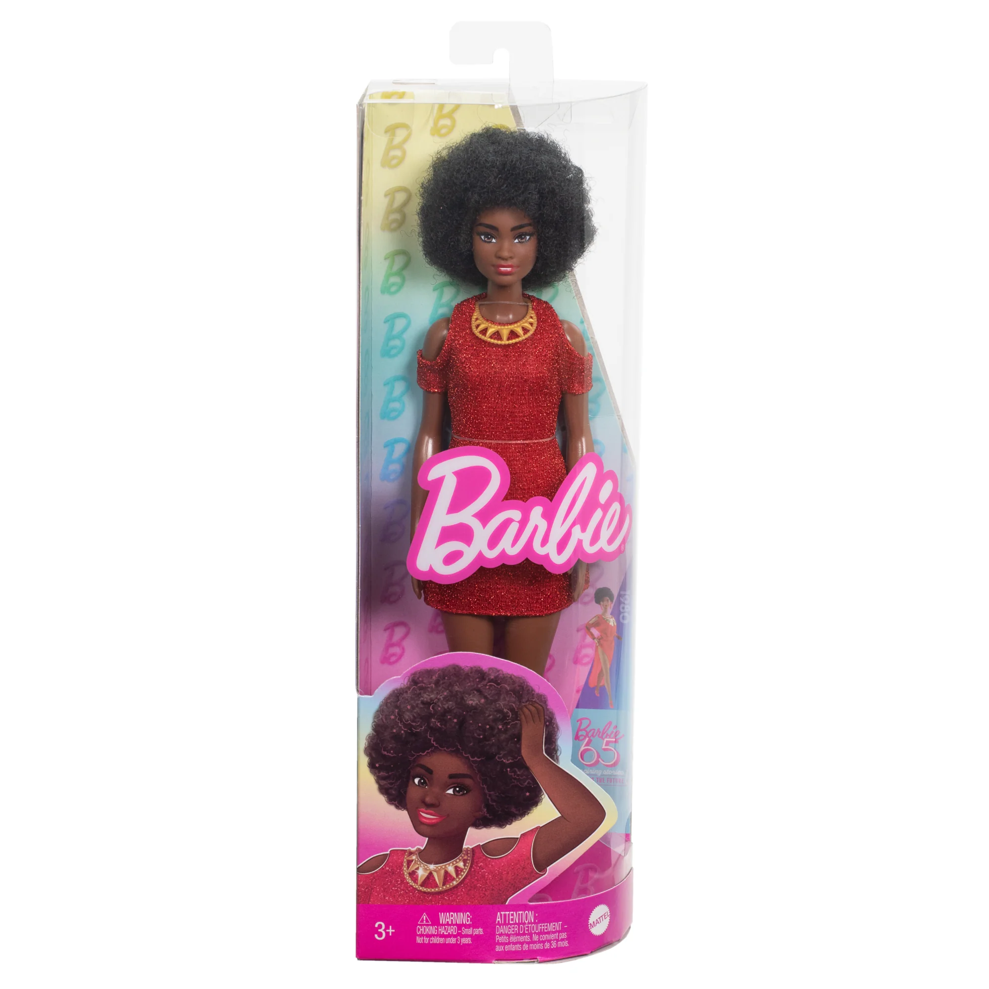 Barbie-Fashionistas 221-Poupée Avec Cheveux Noirs Et Robe Rouge - Image 6