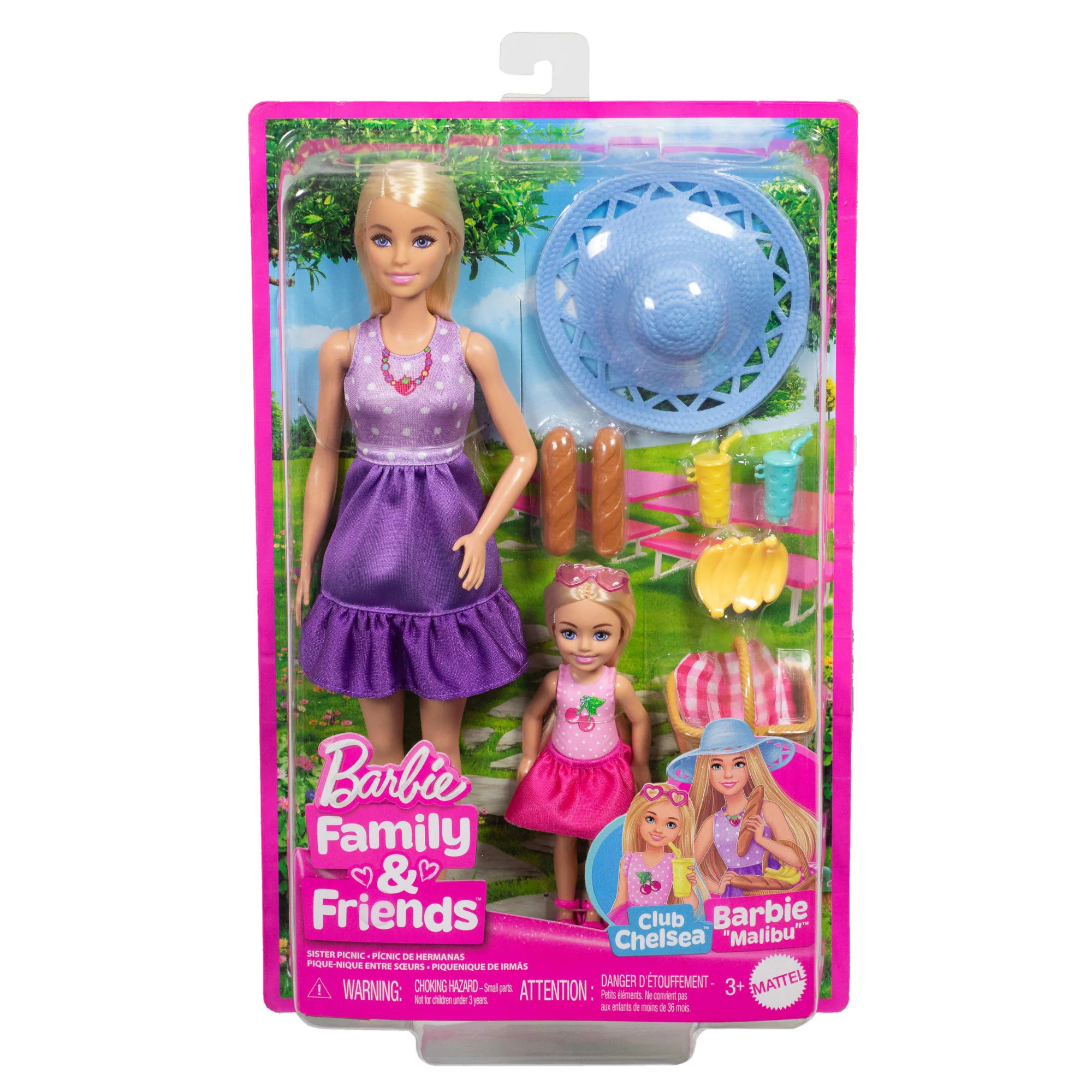 Barbie Family & Friends Dolls & Accessories, Picnic-Themed Playset With 2 Dolls & 9 Pieces - Image 6