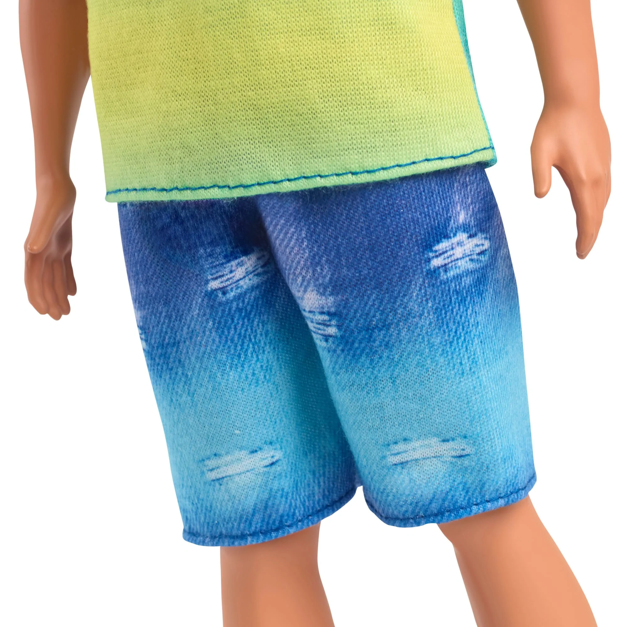 Barbie-Fashionistas-Poupée Ken Avec Débardeur Dégradé Et Short En Jean - Image 4