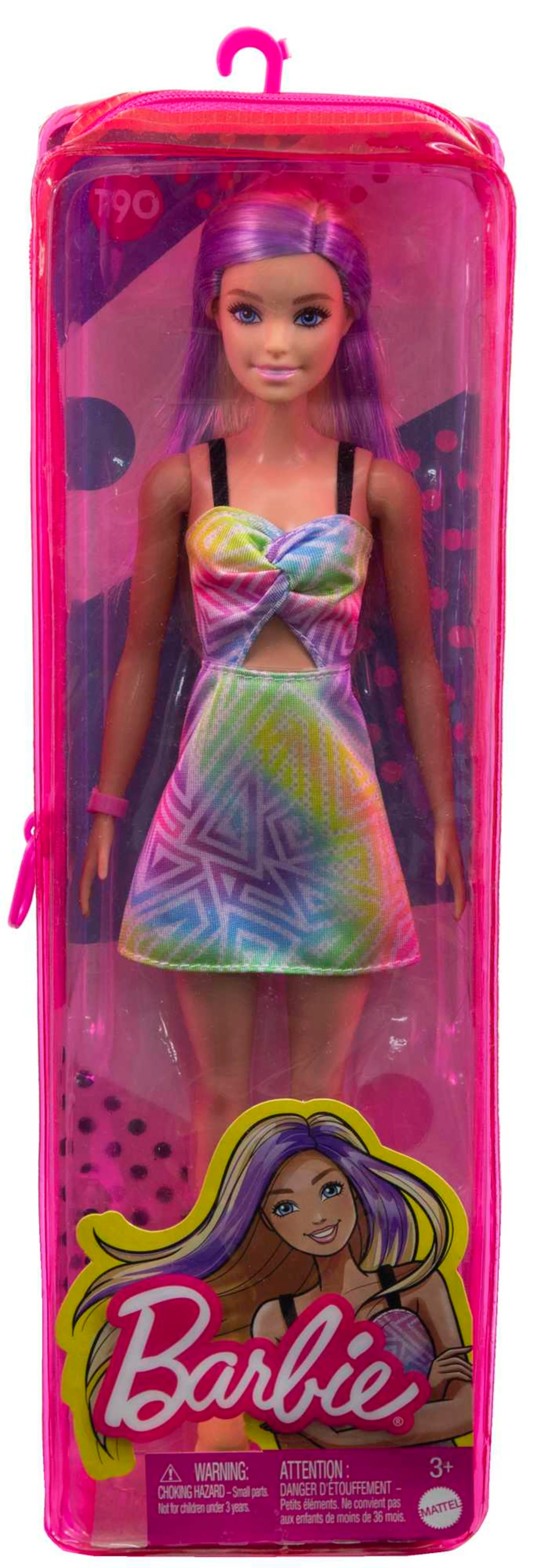 Barbie Fashionistas Puppe Im Freizeitkleid, Violette Strähnen, Für Kinder Von 3 Bis 8 Jahren - Image 6