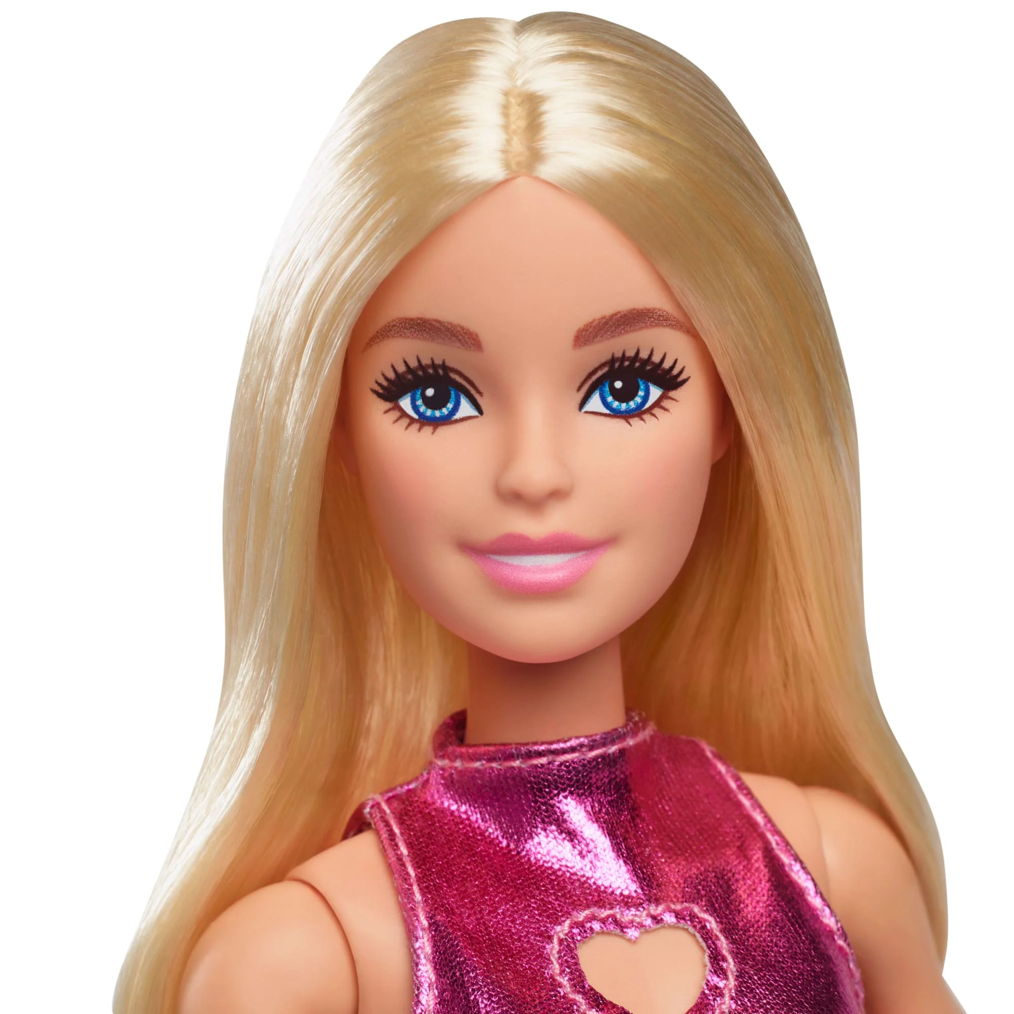Barbie Fashionistas-Puppe Nr. 230 in Rosa Metallic-Minikleid Mit Herzförmiger Aussparung, Blondes Haar - Image 3