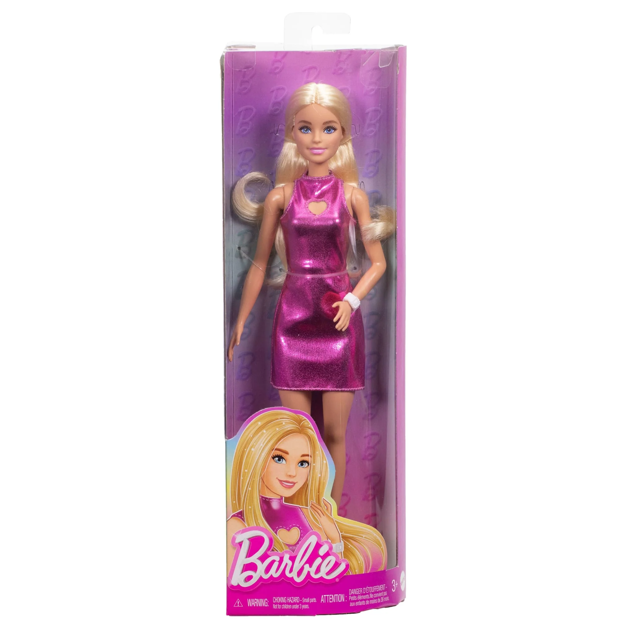 Barbie Fashionistas-Puppe Nr. 230 in Rosa Metallic-Minikleid Mit Herzförmiger Aussparung, Blondes Haar - Image 6