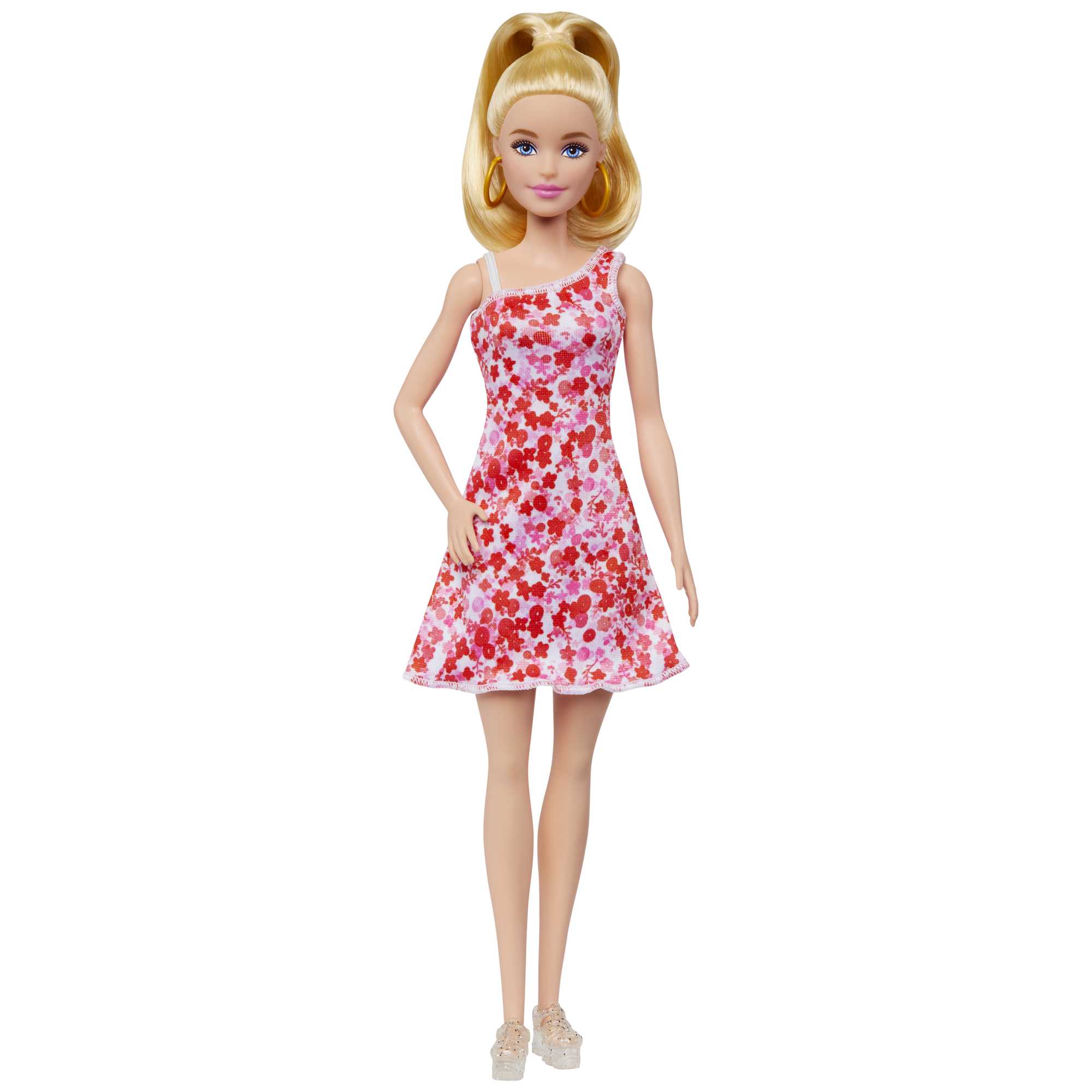 Barbie Fashionistas-Puppe Nr. 205 Mit Blondem Pferdeschwanz Und Blumenkleid - Image 5