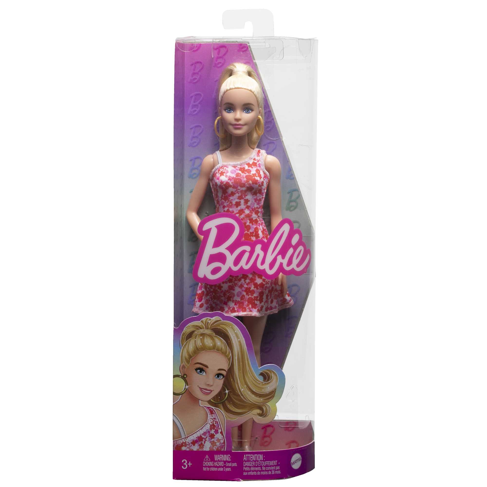 Barbie Fashionistas-Puppe Nr. 205 Mit Blondem Pferdeschwanz Und Blumenkleid - Image 6