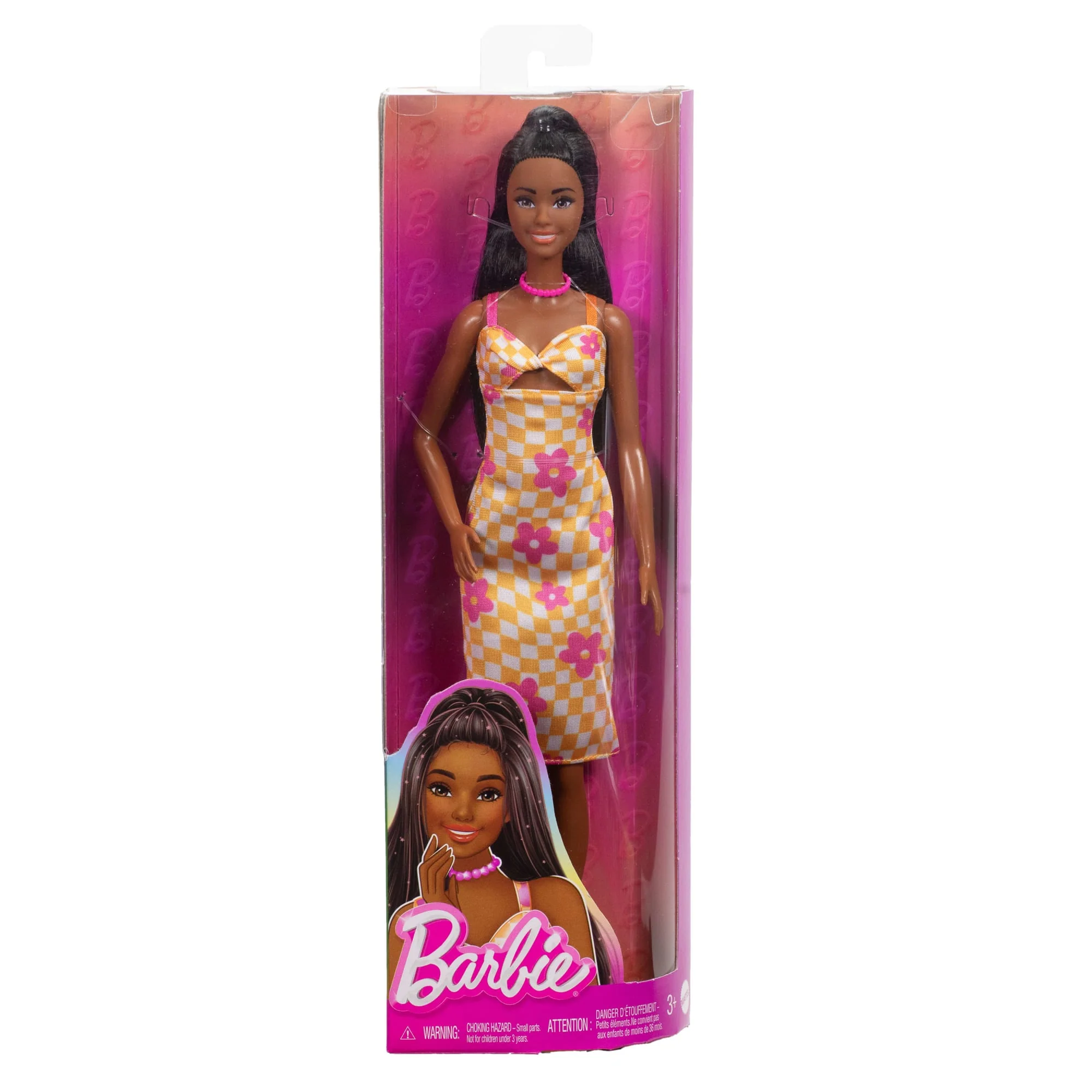 Barbie Fashionistas-Puppe Nr. 233 Mit Blumen-Midi-Karokleid Und Schwarzem Haar - Image 6