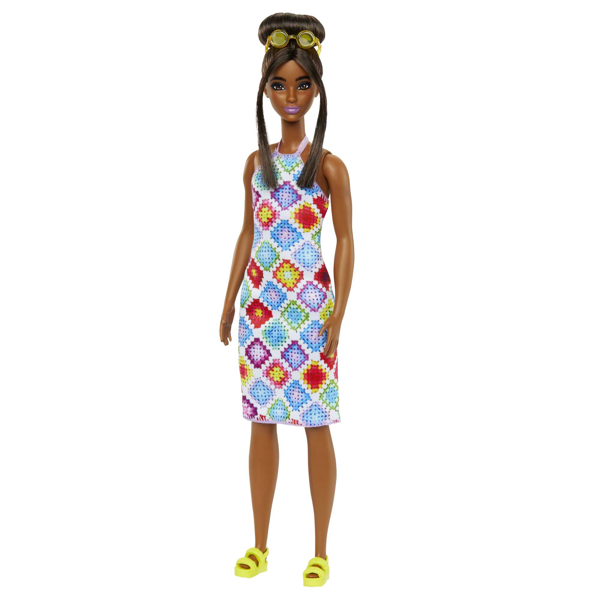 Barbie Fashionistas-Puppe Nr. 210 Mit Dutt Und Gehäkeltem Neckholderkleid - Image 7