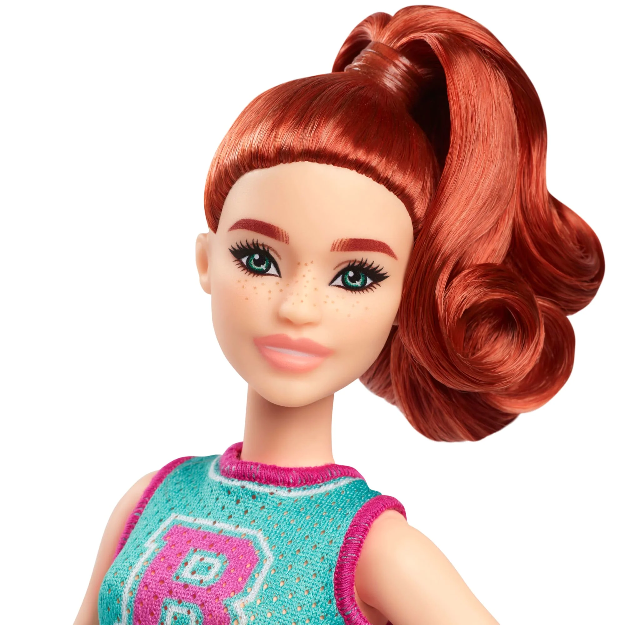 Barbie Fashionistas-Puppe Nr. 232 Mit Jersey-Oberteil, Violettem Faltenrock Und Rotem Haar - Image 3