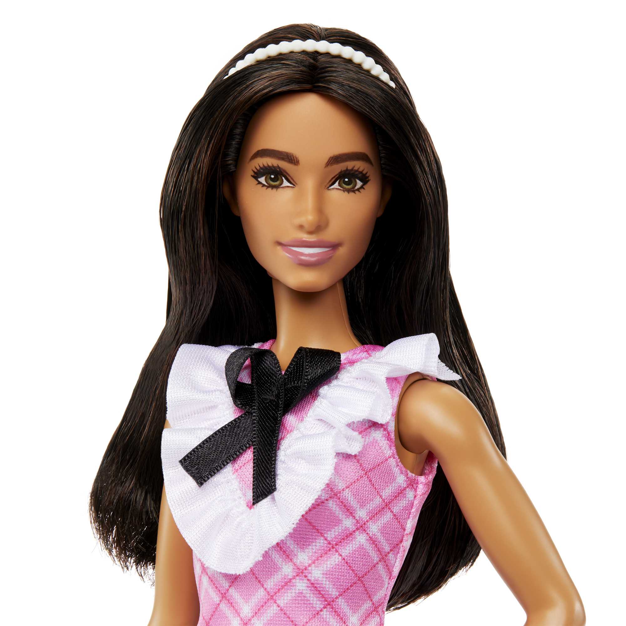 Barbie Fashionistas-Puppe Nr. 209 Mit Schwarzem Haar Und Karokleid - Image 4