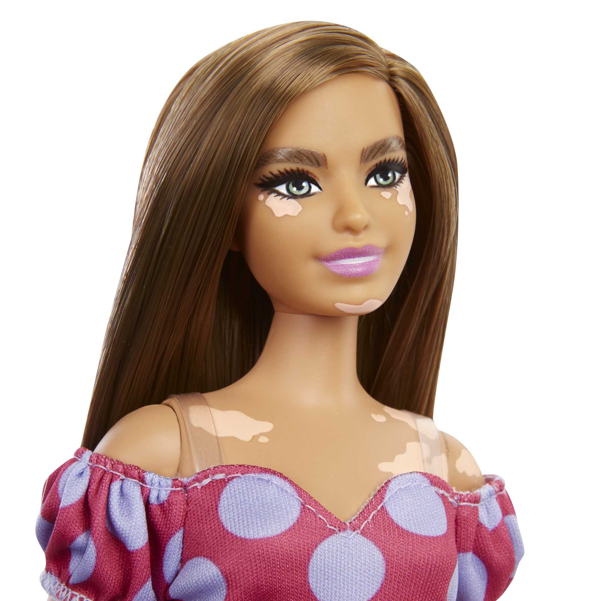 Barbie Fashionistas Puppe (Vitiligo) Im Schulterfreien Polka Dot Kleid - Image 3