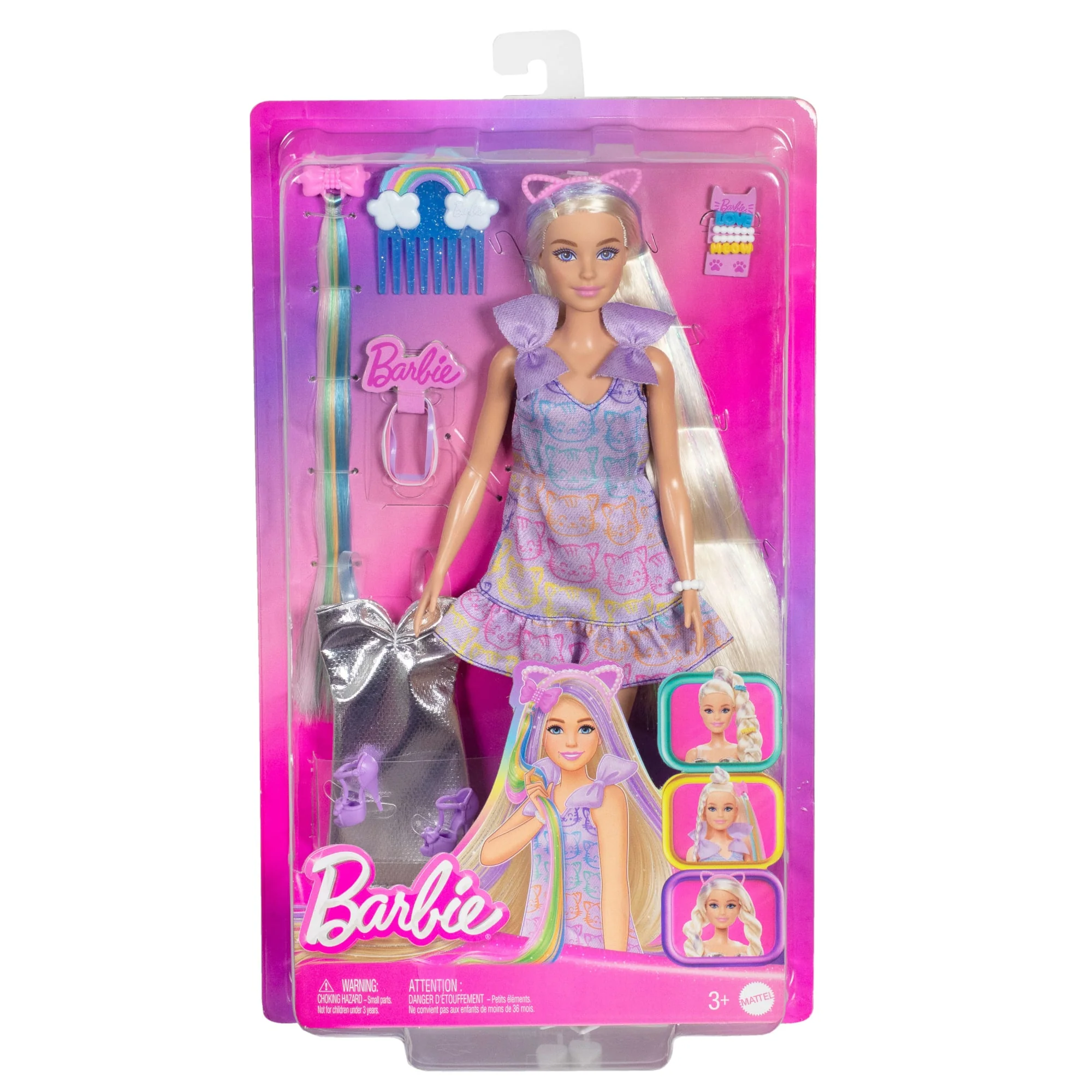 Barbie Fun & Fancy, Bambola E Accessori, Bambola Bionda Alla Moda Con Capelli Lunghissimi E 2 Look - Image 6