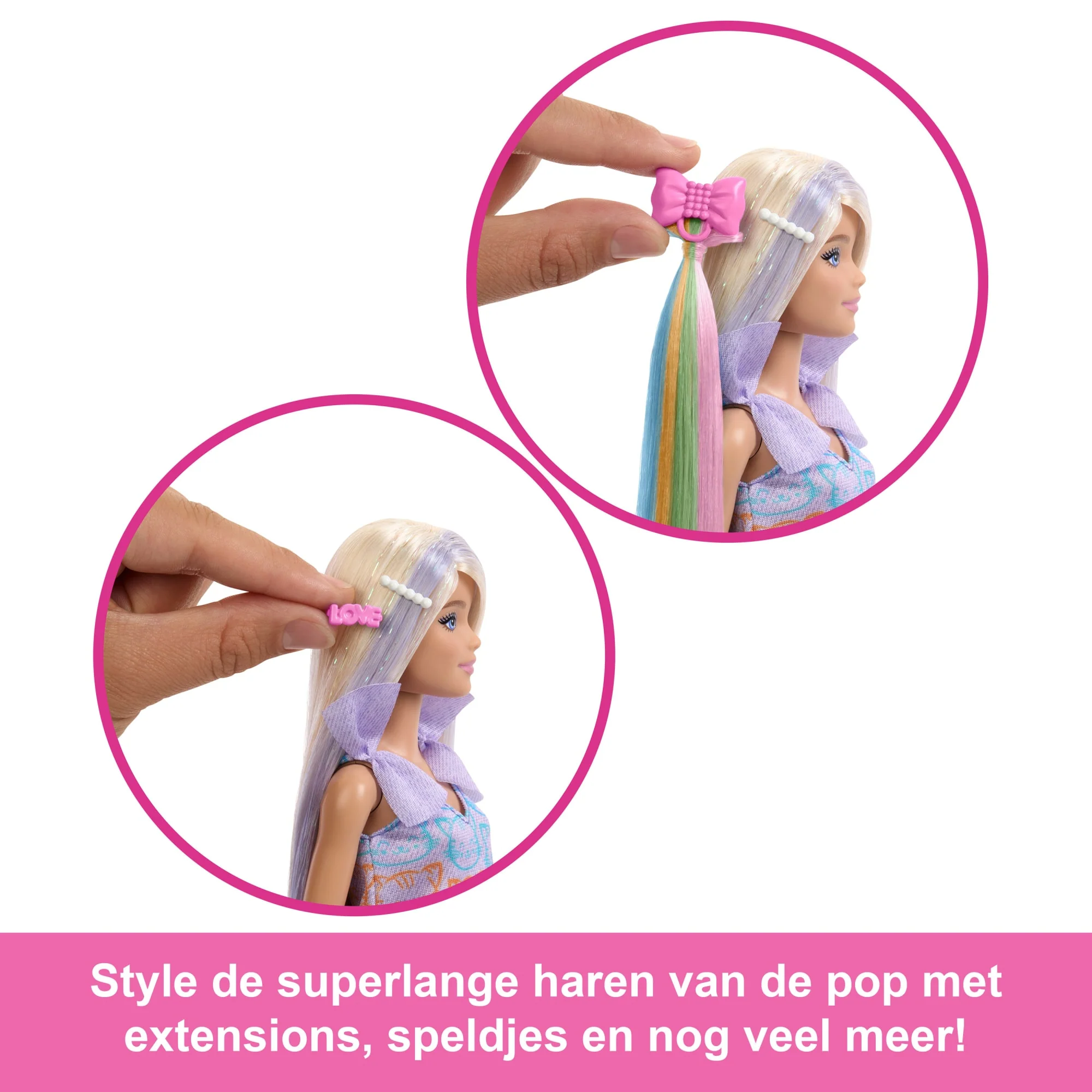 Barbie Fun & Fancy Pop En Accessoires, Blonde Modepop Met Extra Lang Haar En 2 Looks - Image 5