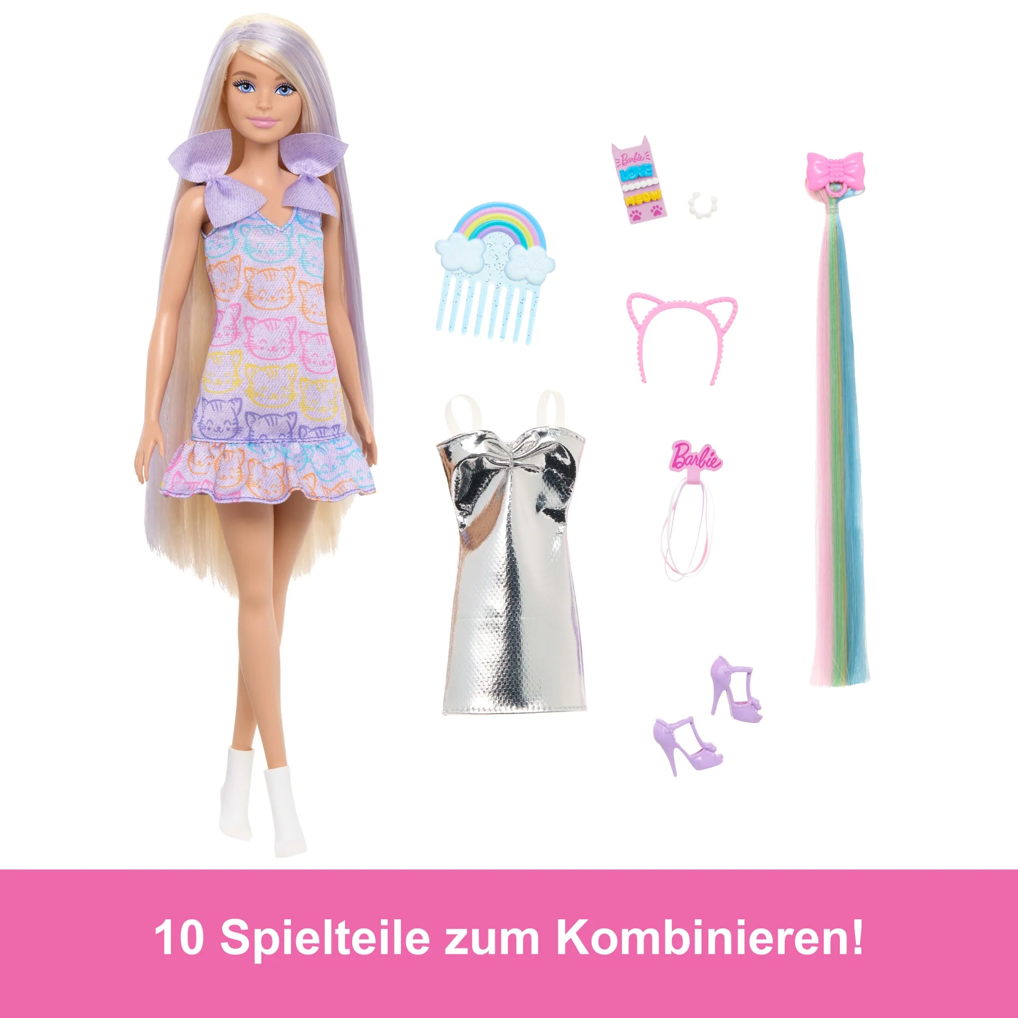 Barbie Fun & Fancy Puppe Mit Accessoires, Modepuppe Mit Extra Langem Blondem Haar Und 2 Looks - Image 3