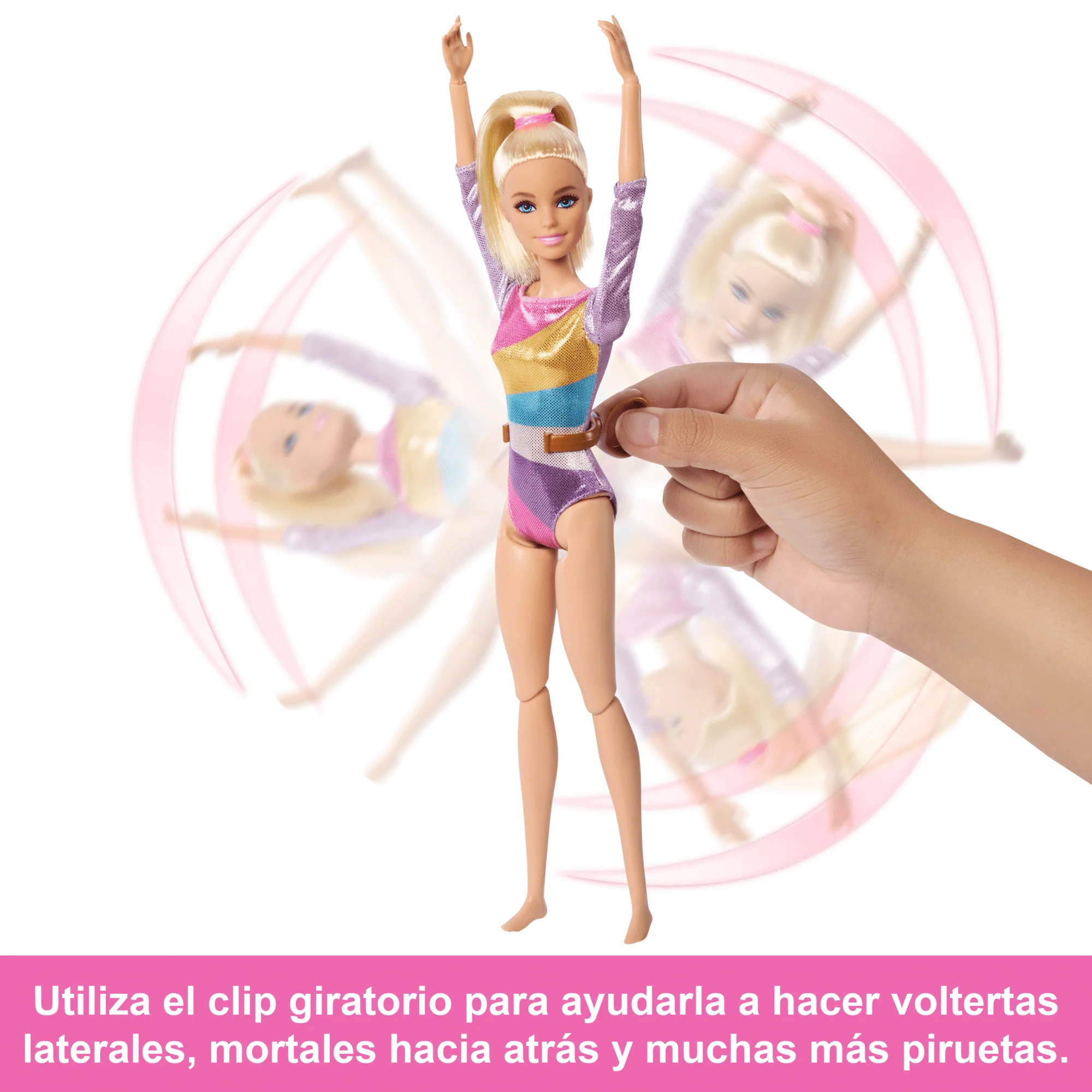 Conjunto De Juego Barbie Gimnasta Con Muñeca De Moda Rubia, Barra De Equilibrio, Más De 10 Accesorios Y Función De Volteretas - Image 3