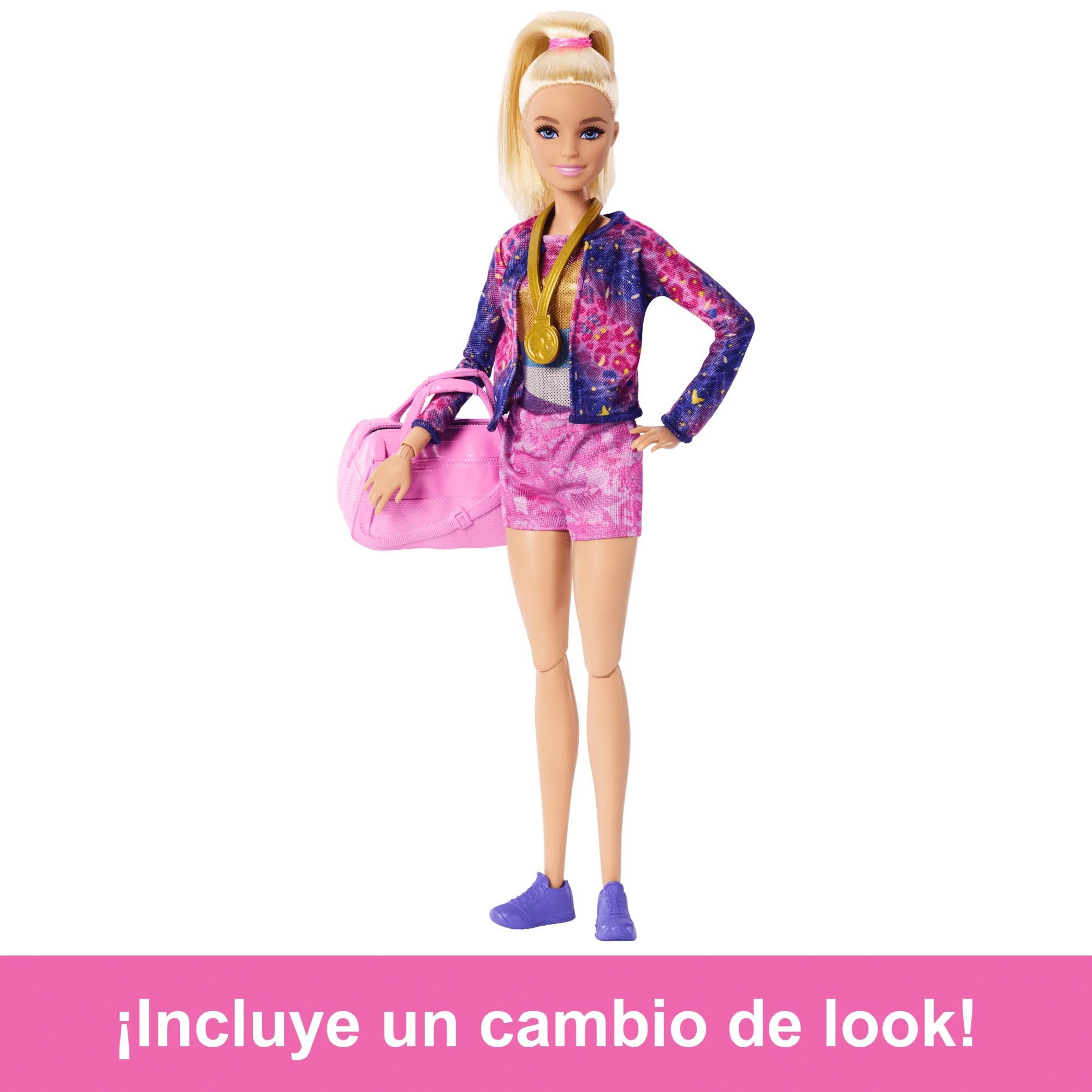 Conjunto De Juego Barbie Gimnasta Con Muñeca De Moda Rubia, Barra De Equilibrio, Más De 10 Accesorios Y Función De Volteretas - Image 4