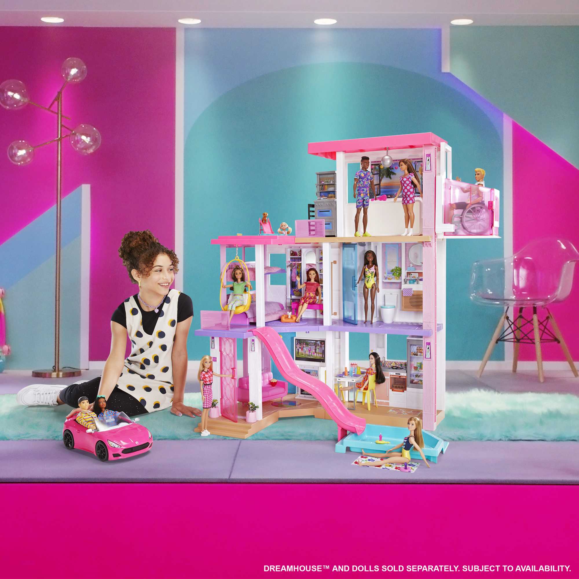 Barbie Auto Cabrio (Pink), Puppenauto, Zubehör - Image 2