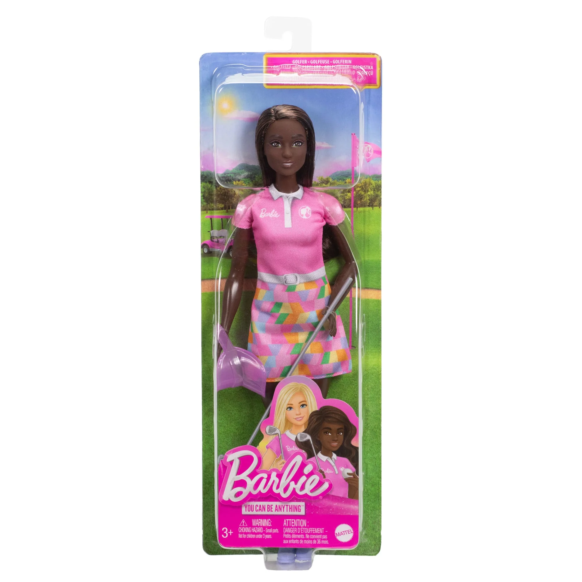 Barbie Golfer Fashion Doll in Golf Uniform, Includes Visor & Golf Club Accessories - Image 3