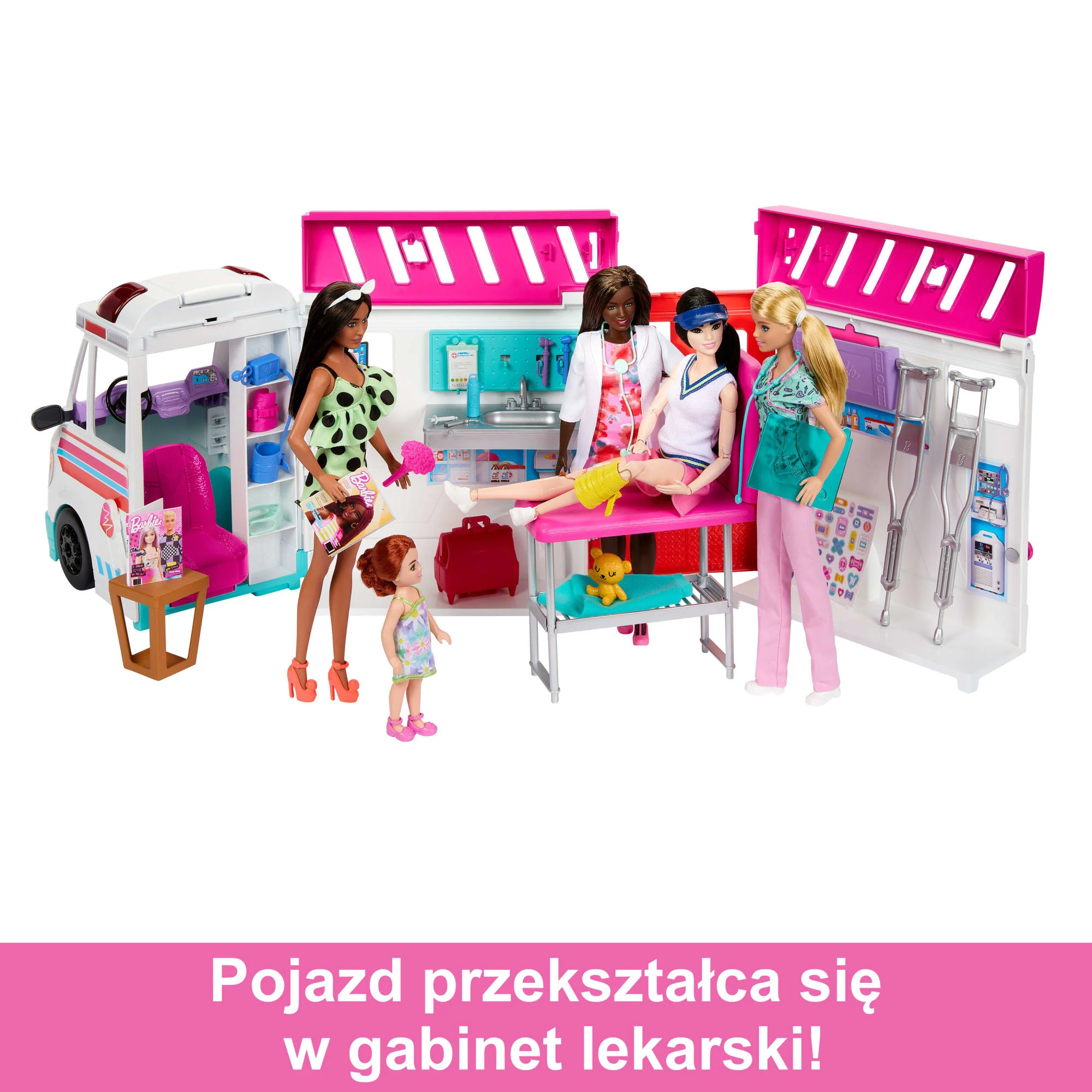 Barbie Karetka Mobilna klinika Zestaw - Image 3