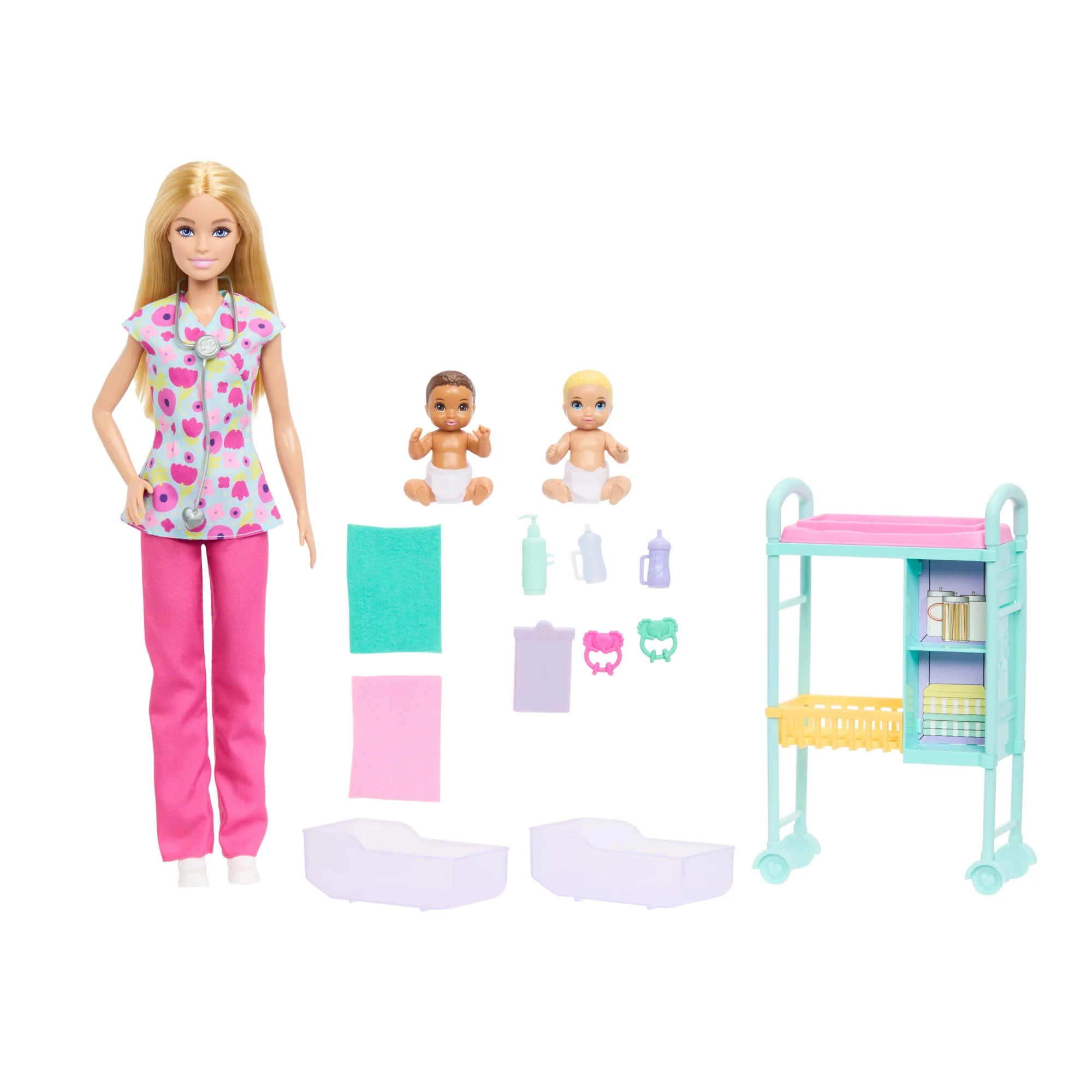 Barbie Karriere Kinderärztin-Spielset Mit Blonder Modepuppe, 2 Baby-Puppen, Behandlungstisch Und Zubehörteilen - Image 4