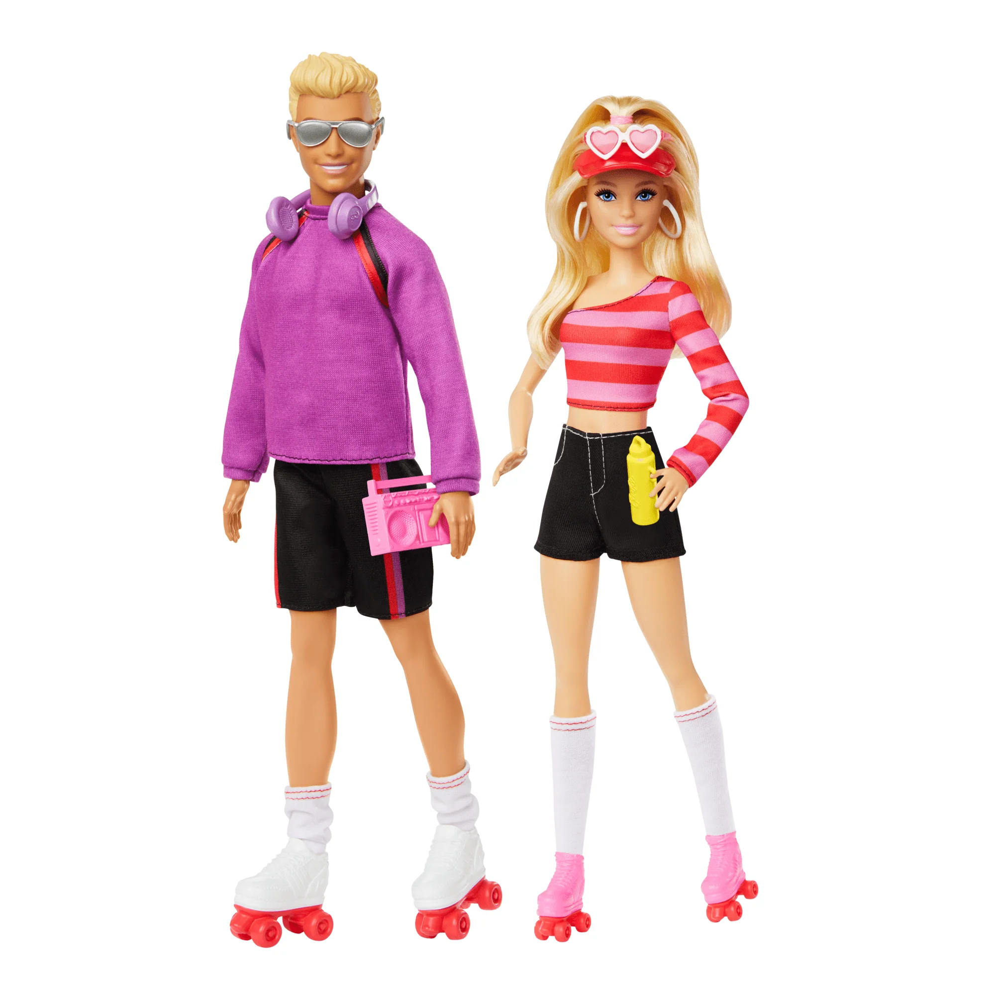 Barbie & Ken 65. Yıl 2'Li Parti Bebekler Ve 6 Aksesuarlı Set, Paten Teması, 65. Yıl Dönümü