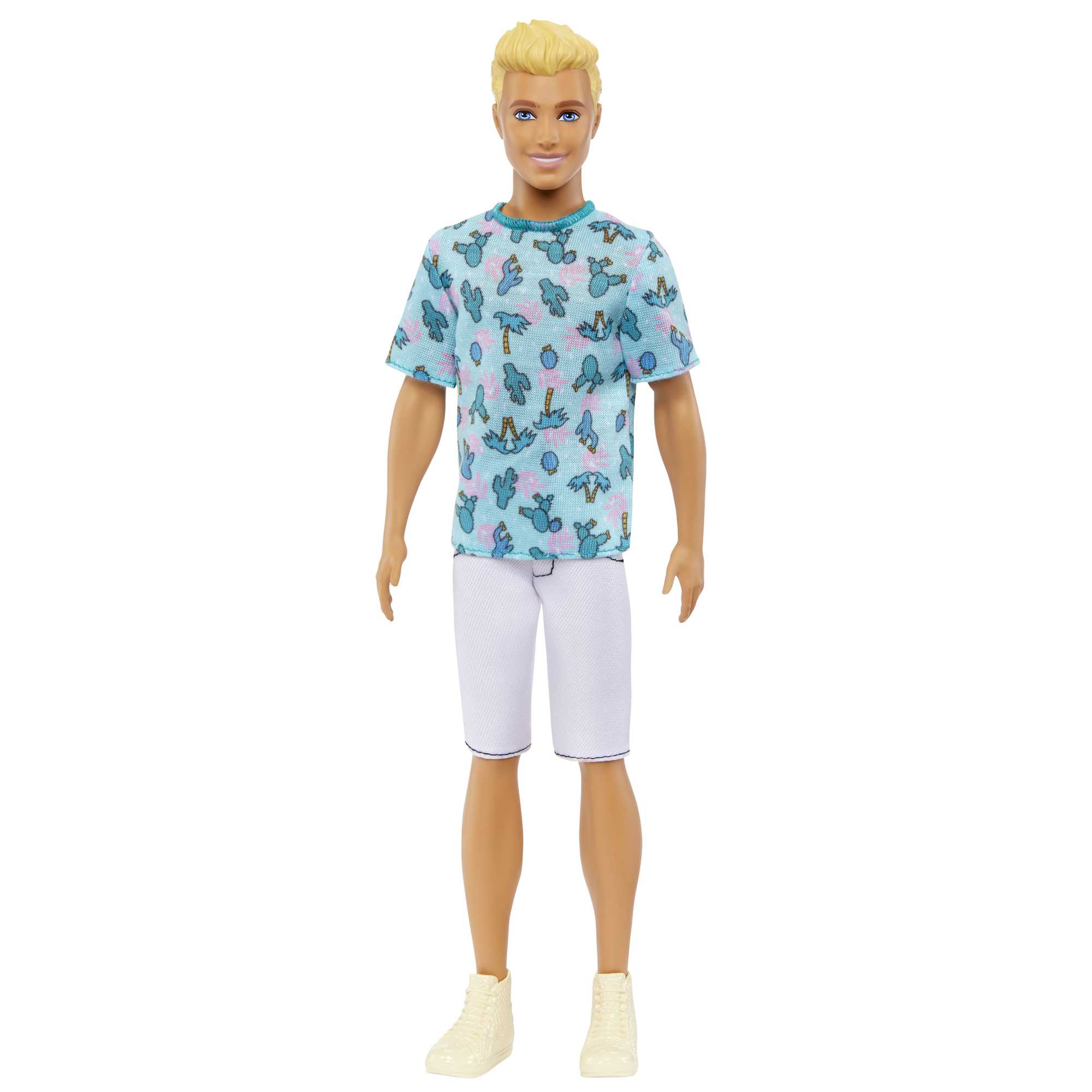 Muñeco Ken De Barbie Fashionistas N. 211 Con Pelo Rubio Y Camiseta De Cactus