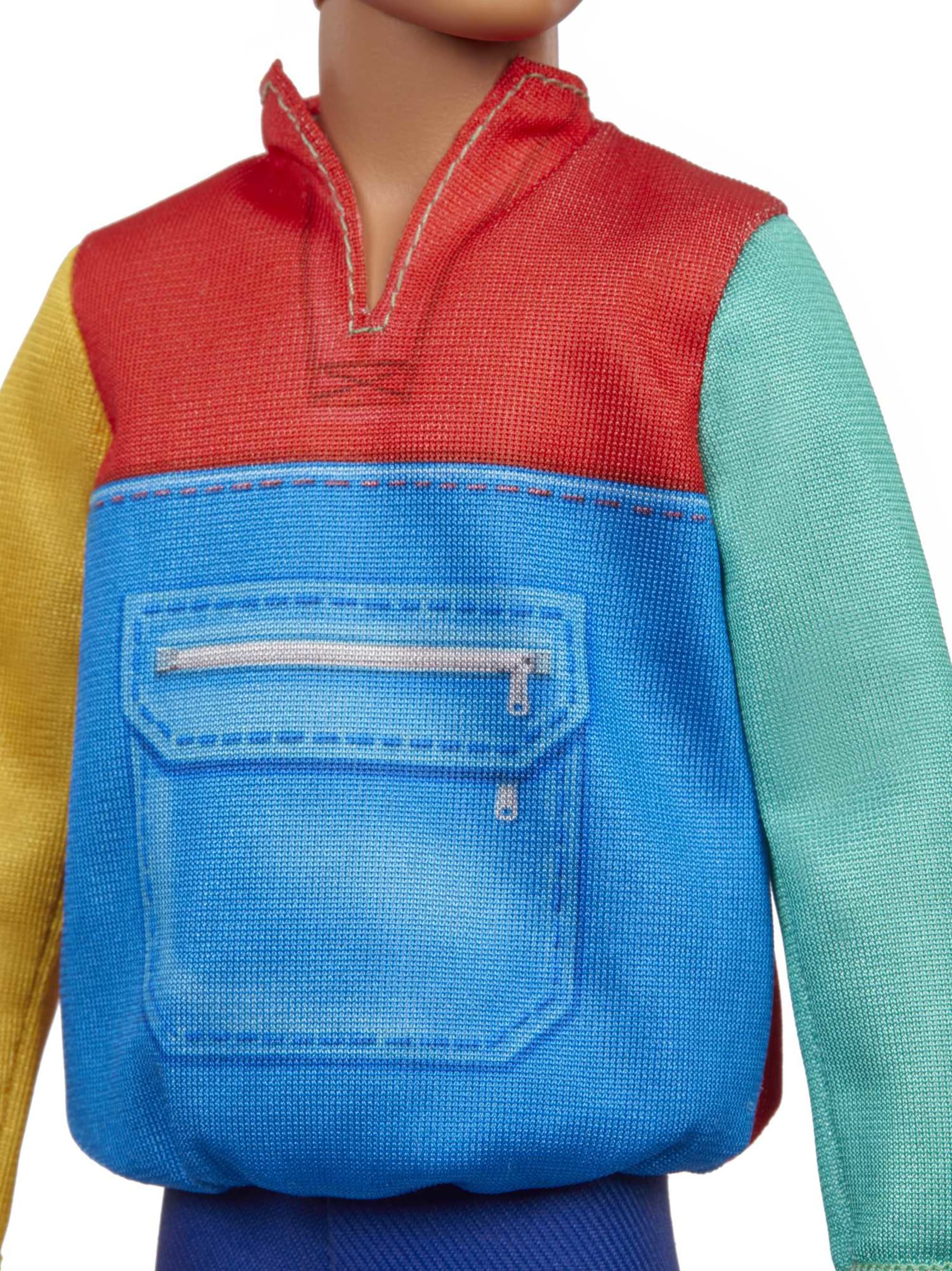 Barbie Ken Fashionistas Puppe in Blockfarben Jacke, Anziehpuppe - Image 4