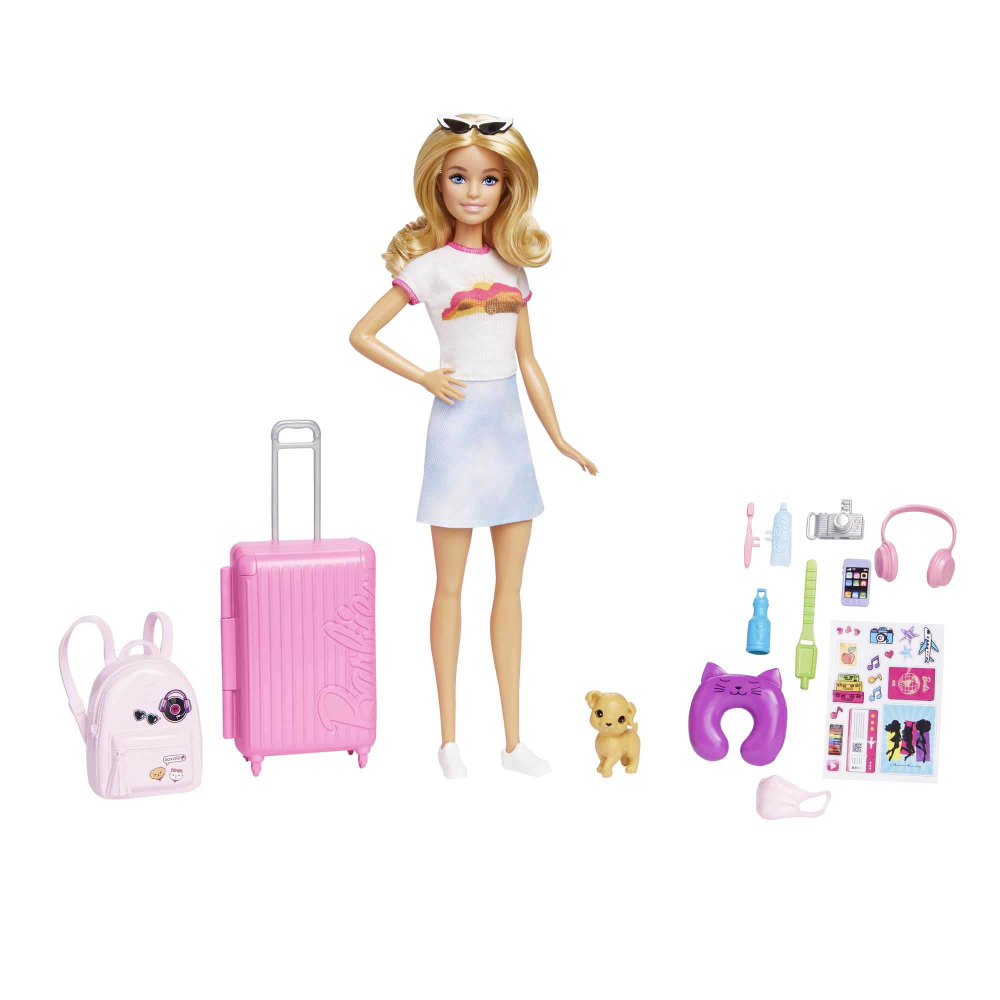 Barbie Κούκλα Και Αξεσουάρ, Ταξιδιωτικό Σετ Με Σκυλάκι