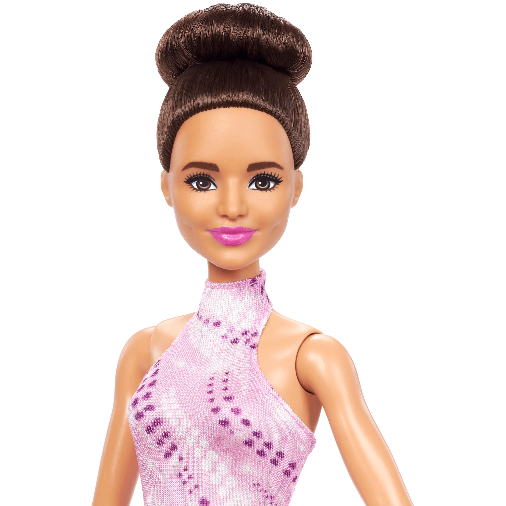 Barbie Beroepenfiguur Kunstschaatsster En Accessoires, Brunette In Verwijderbaar Schaatspak Met Beker - Image 3
