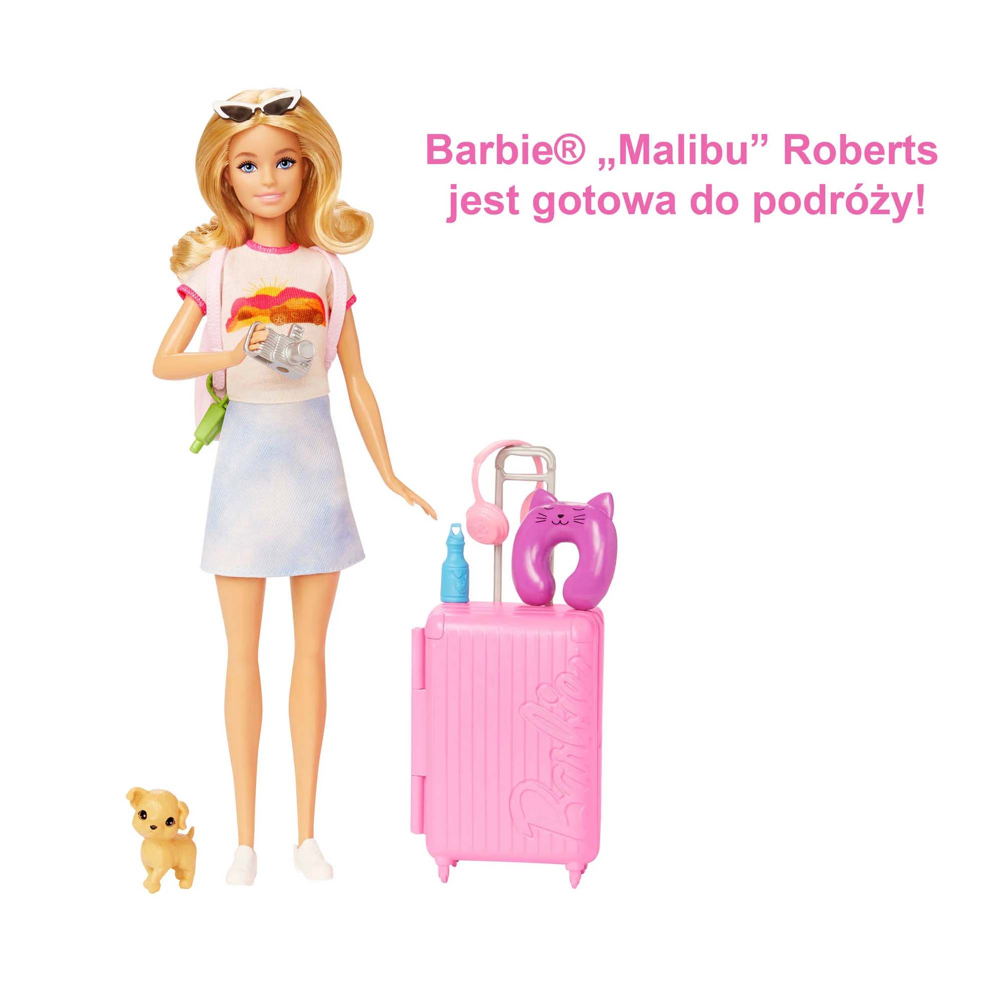 Barbie Malibu w podróży Lalka Zestaw podróżny ze szczeniaczkiem i akcesoriami - Image 5