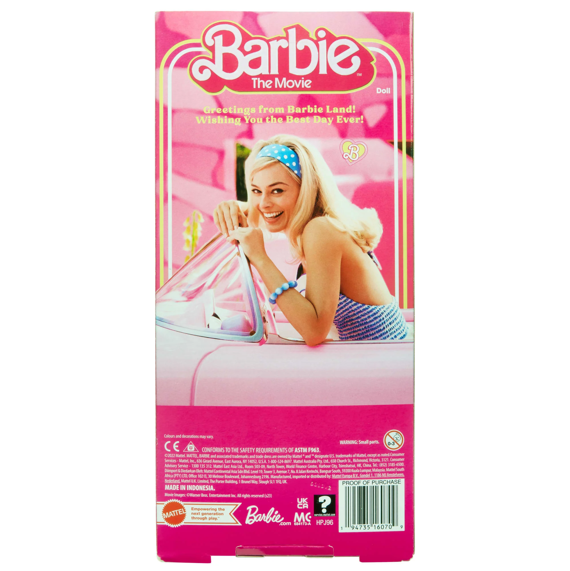 Barbie Lalka filmowa Margot Robbie jako Barbie (różowa sukienka) - Image 6