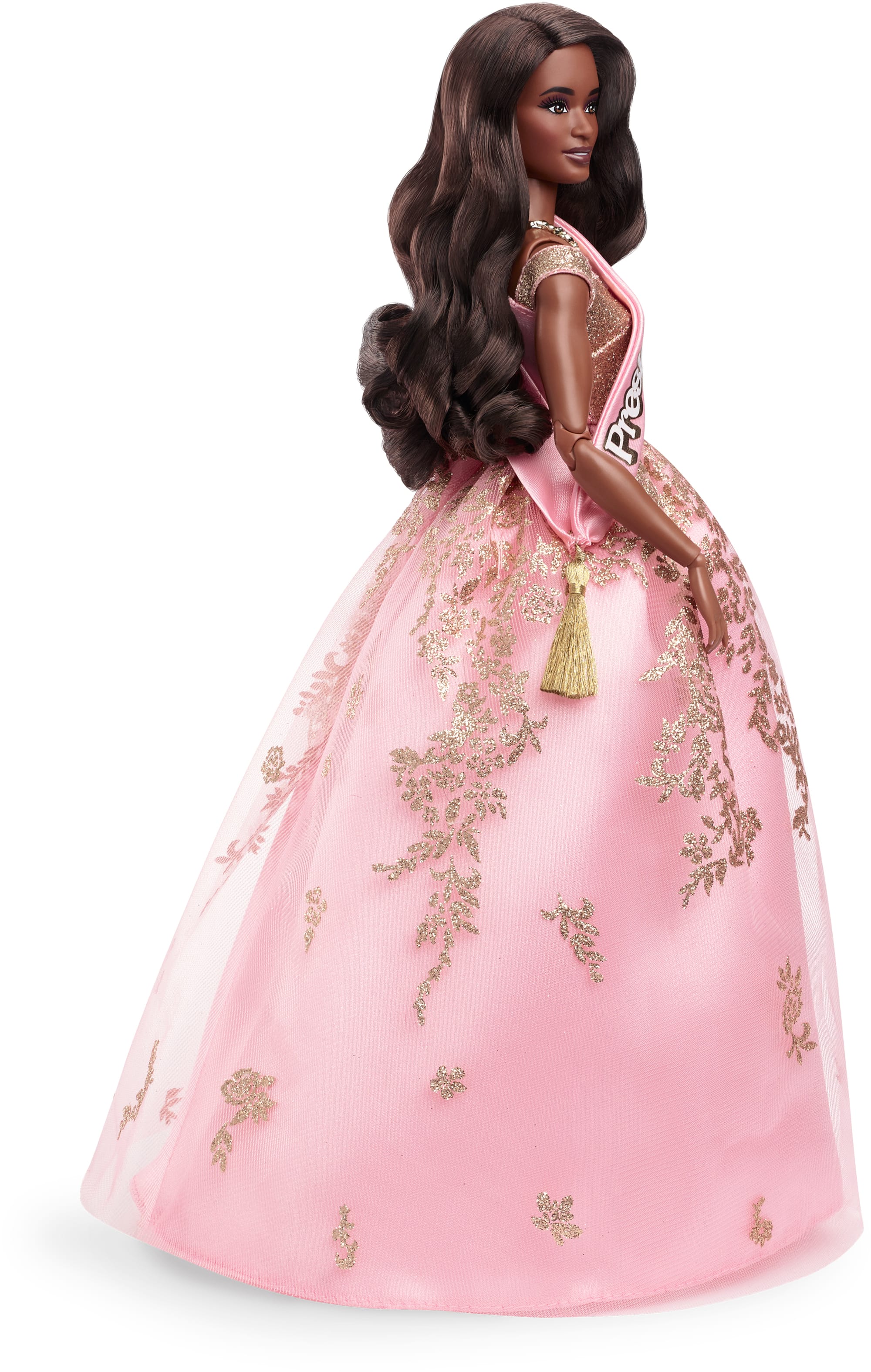 Barbie Le Film-Poupée Barbie Présidente En Robe Rose Et Dorée - Image 5
