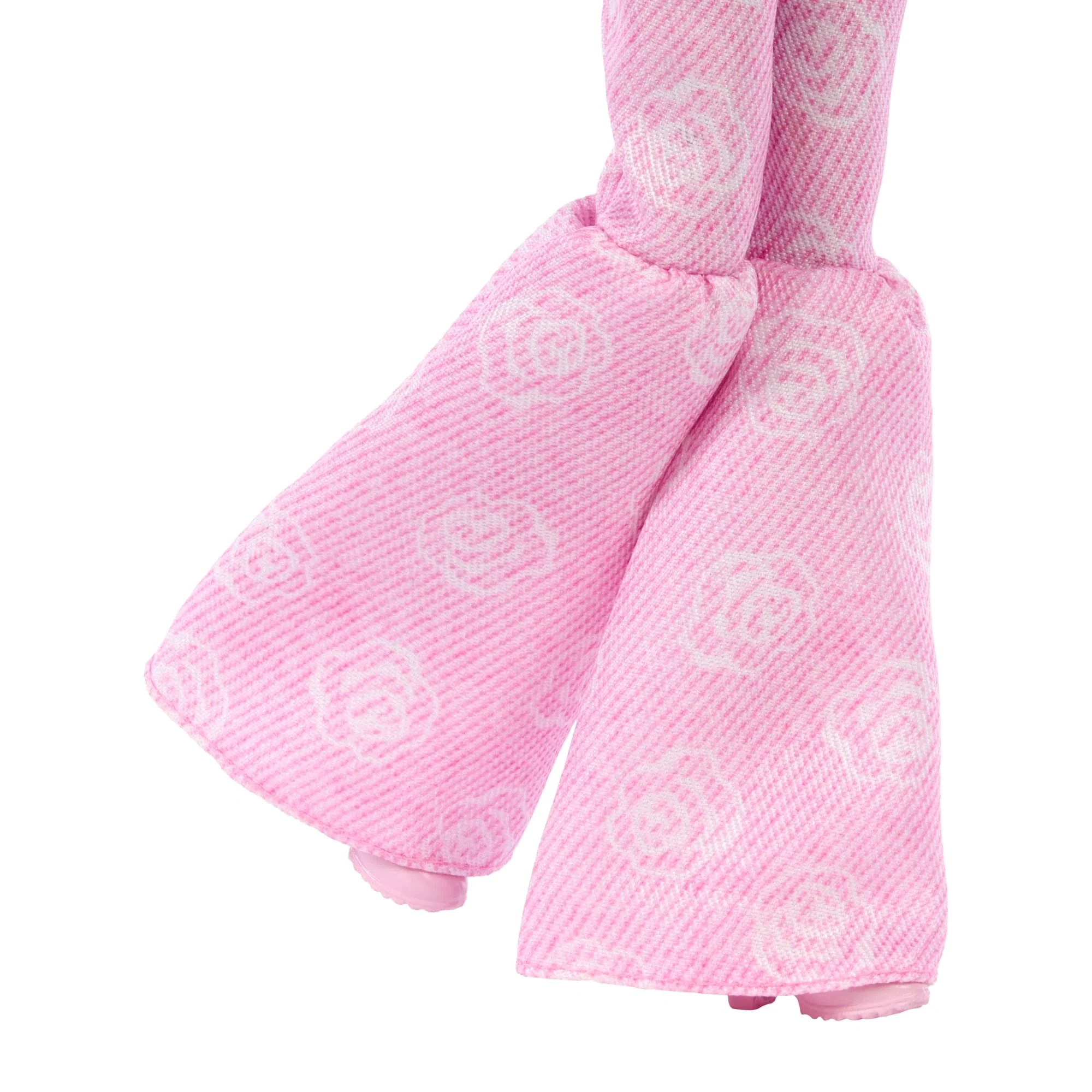 Barbie Luxe Stijl Modepop #12 in Roze Denim Croptop En Broek Met Wijde Pijpen, Bruin Haar - Image 4