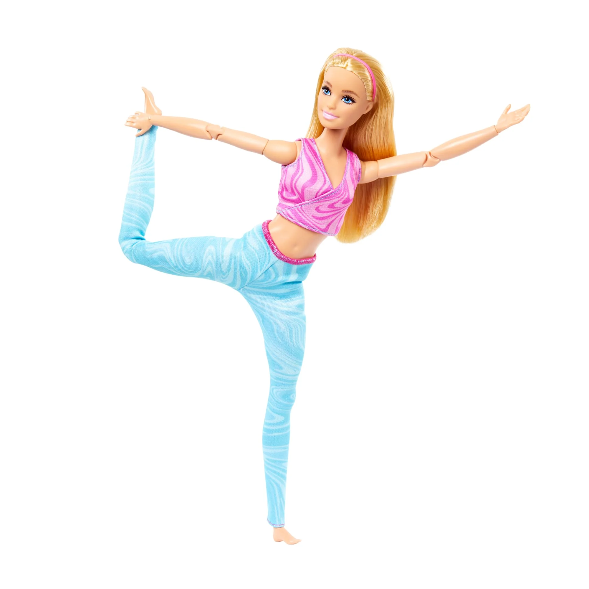 Barbie Made To Move Fashion Doll, Blonde Wearing Removable Sports Top & Pants, 22 Bendable “Joints” - Image 4