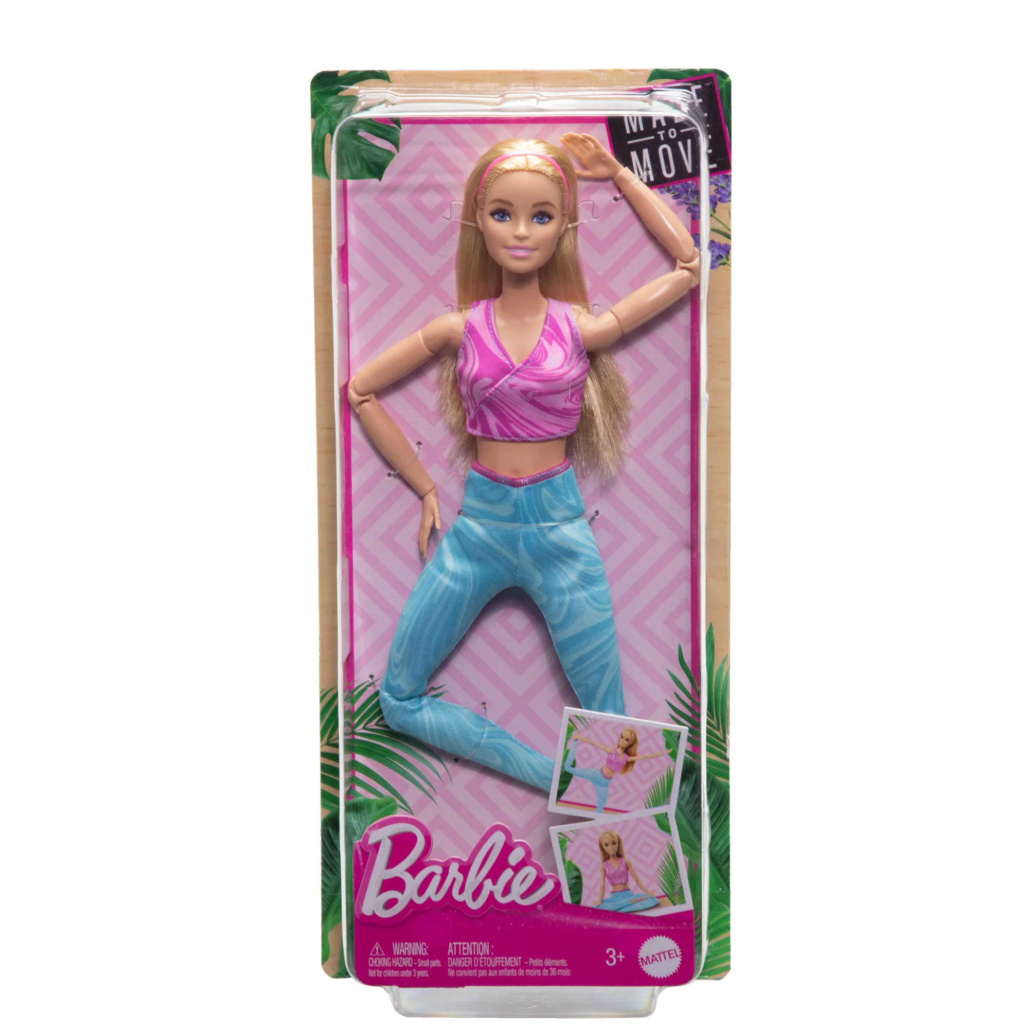 Barbie Made To Move Fashion Doll, Blonde Wearing Removable Sports Top & Pants, 22 Bendable “Joints” - Image 7
