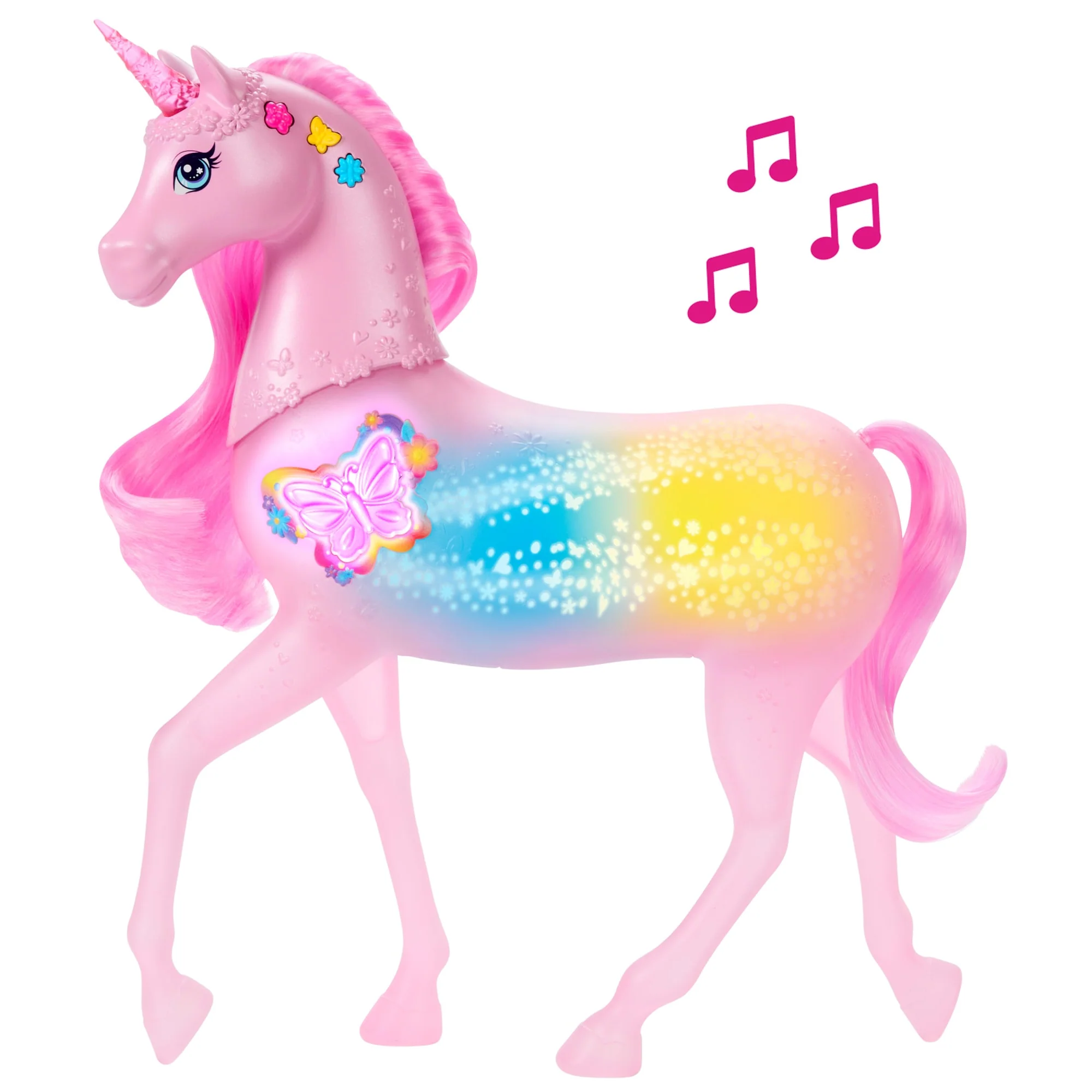 Barbie Magiczny jednorożec Baśniowe światełka Figurka z dźwiękami i światełkami 20 kombinacji Zabawka interaktywna 3+ - Image 5