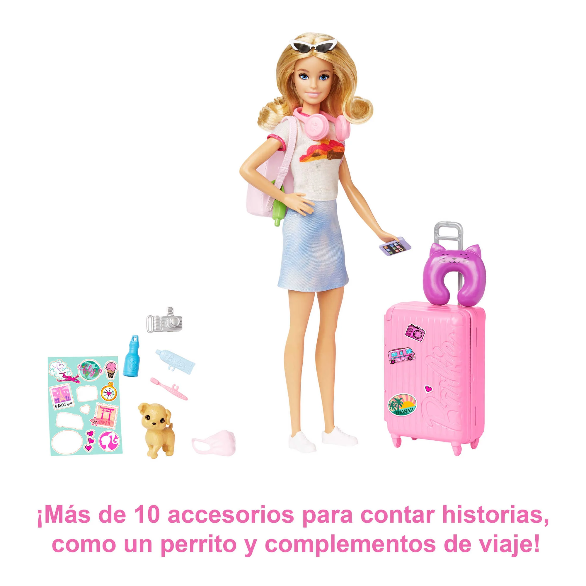 Barbie Viajera Muñeca Con Maleta Y Accesorios +3 Años - Image 4