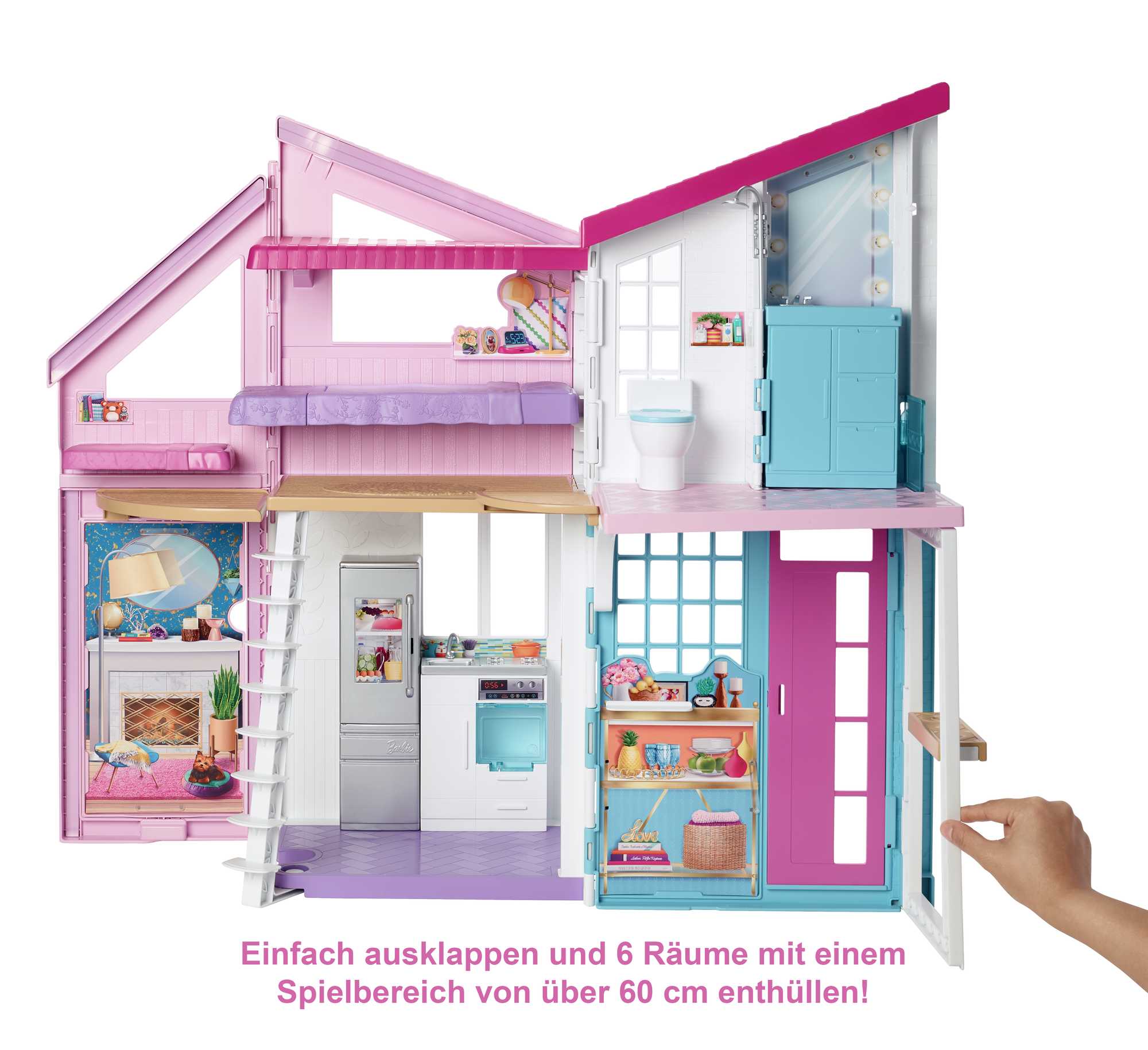 Barbie Malibu Haus, Puppenhaus, Barbie Stadthaus Mit Zubehör - Image 3