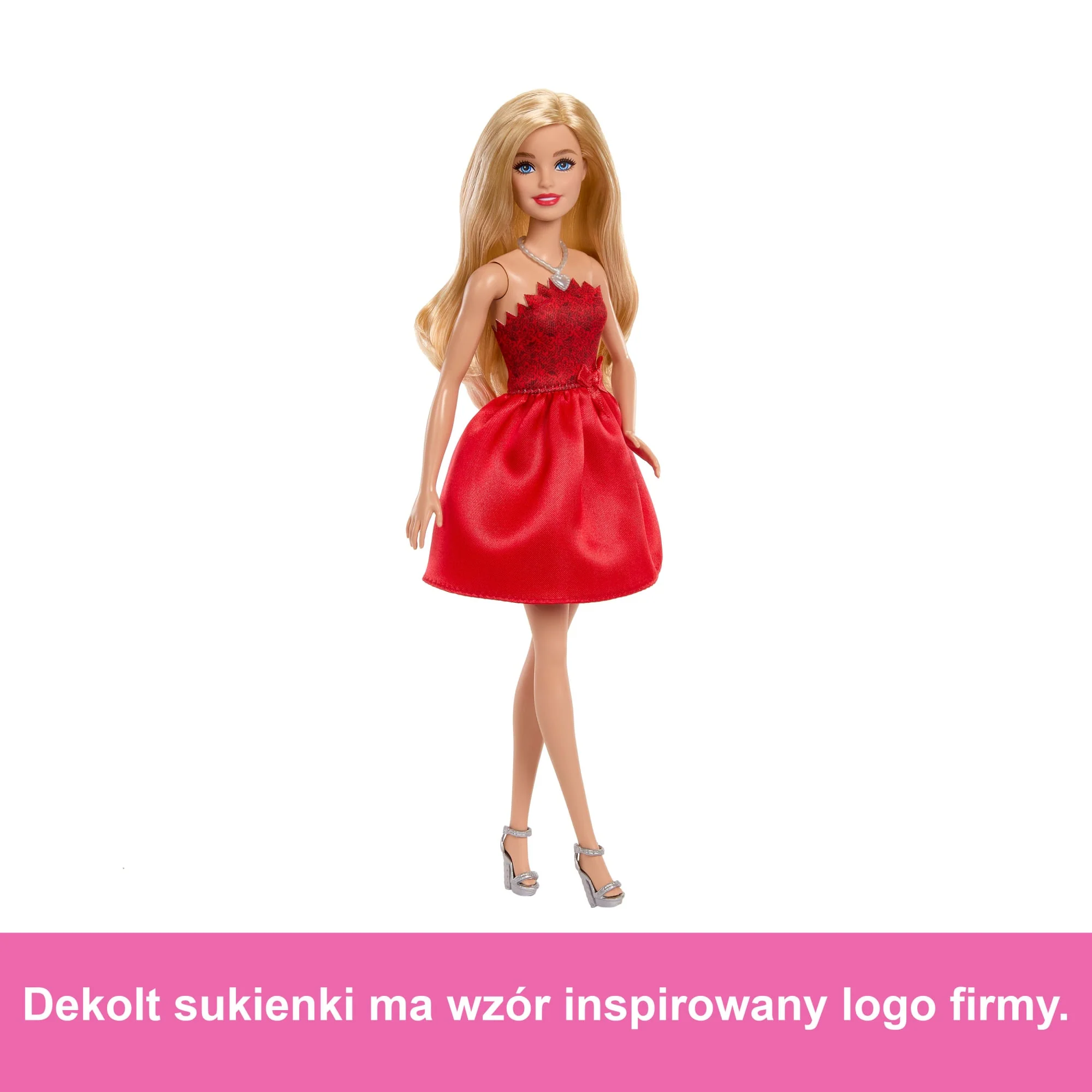 Barbie Mattel 80-lecie Rubinowa sukienka Lalka kolekcjonerska Zabawka 3+ - Image 3