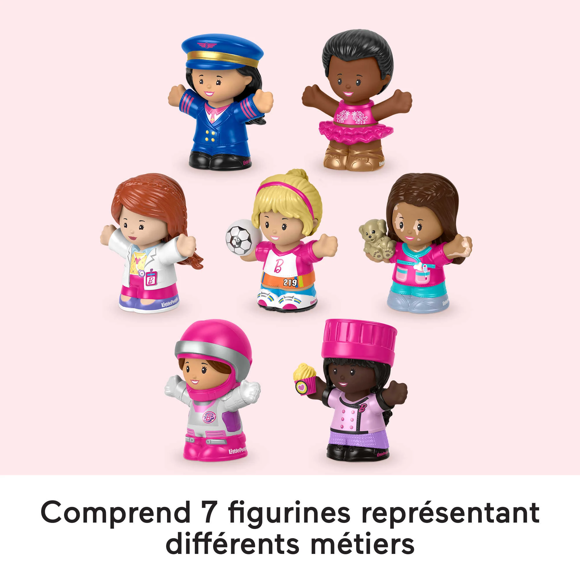 Barbie – Barbie Métiers – Assortiment Figurines Little People - Image 3