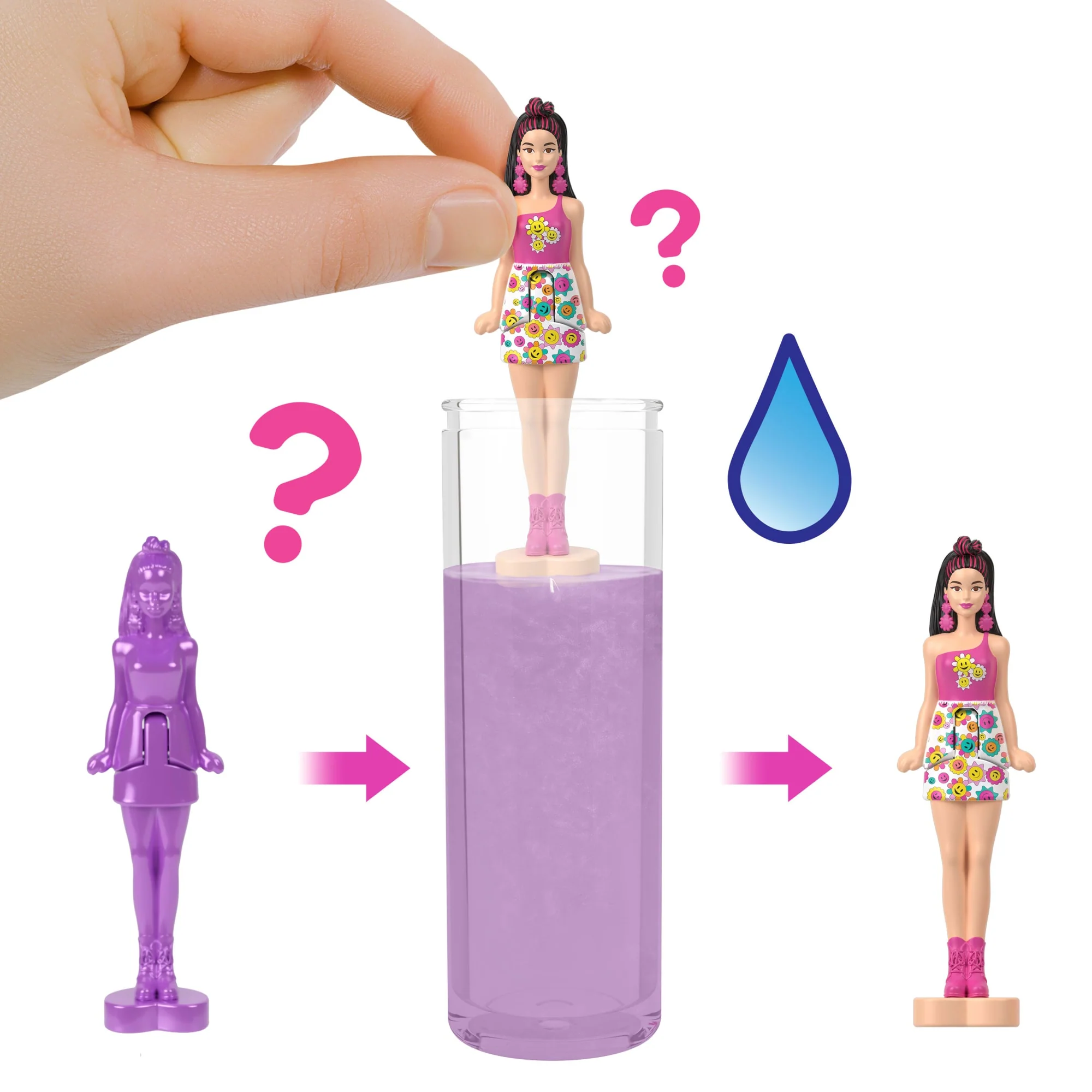 Barbie Mini Barbieland 5'Li Paket Pop Reveal Bebekler, 4 Cm'Lik Sürpriz Mini Bebek Ve Duyusal Gelişime Yönelik Oyuncak (Stiller Çeşitlilik Gösterebilir) - Image 3