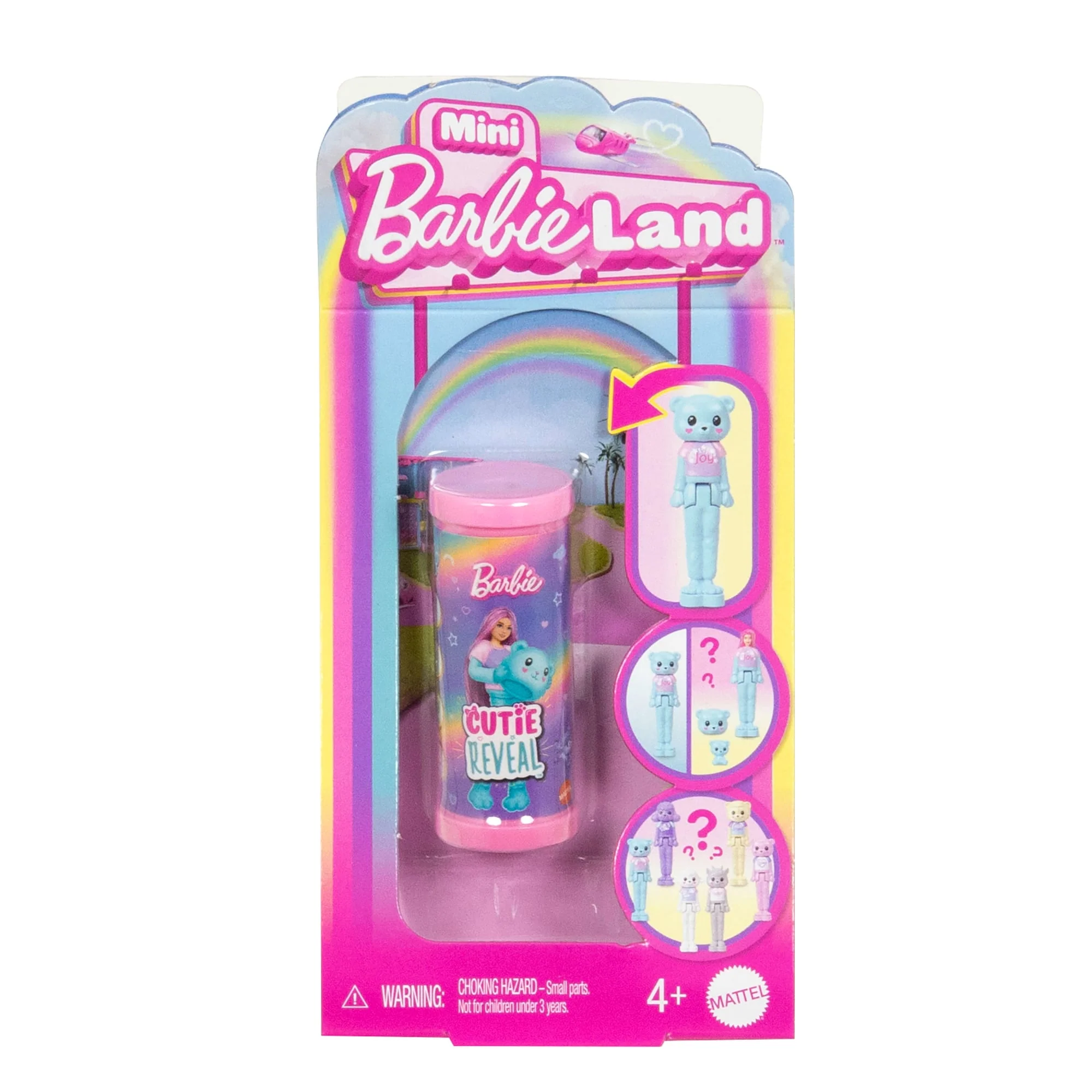 Barbie Mini Barbieland Cutie Reveal Bebek Ve Hayvan Figürleri, 4 Cm'Lik Pijama Partisi Serisi (Stiller Çeşitlilik Gösterebilir)