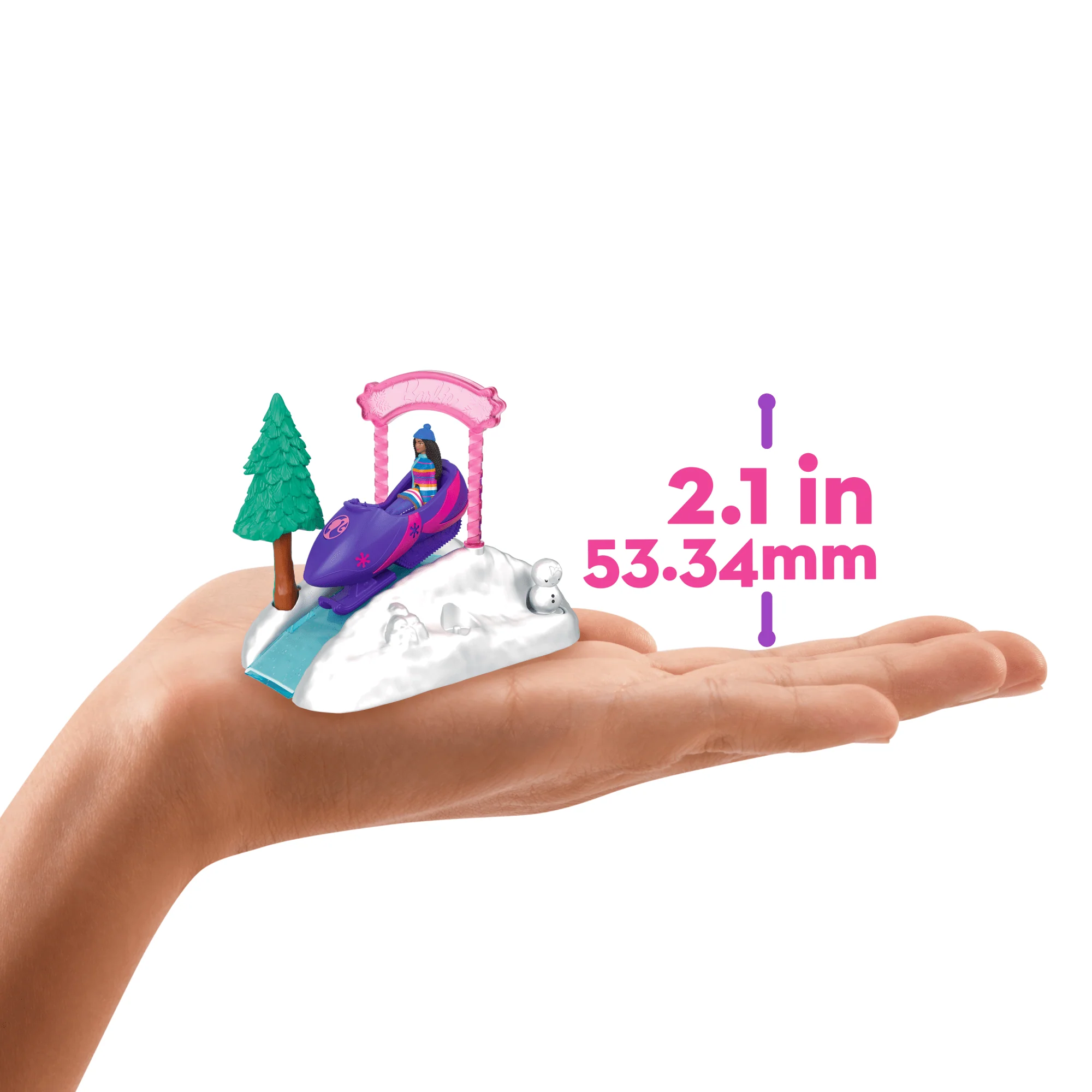 Barbie Mini BarbieLand Skuter śnieżny Zestaw i mini lalka Zabawka 4+ - Image 2